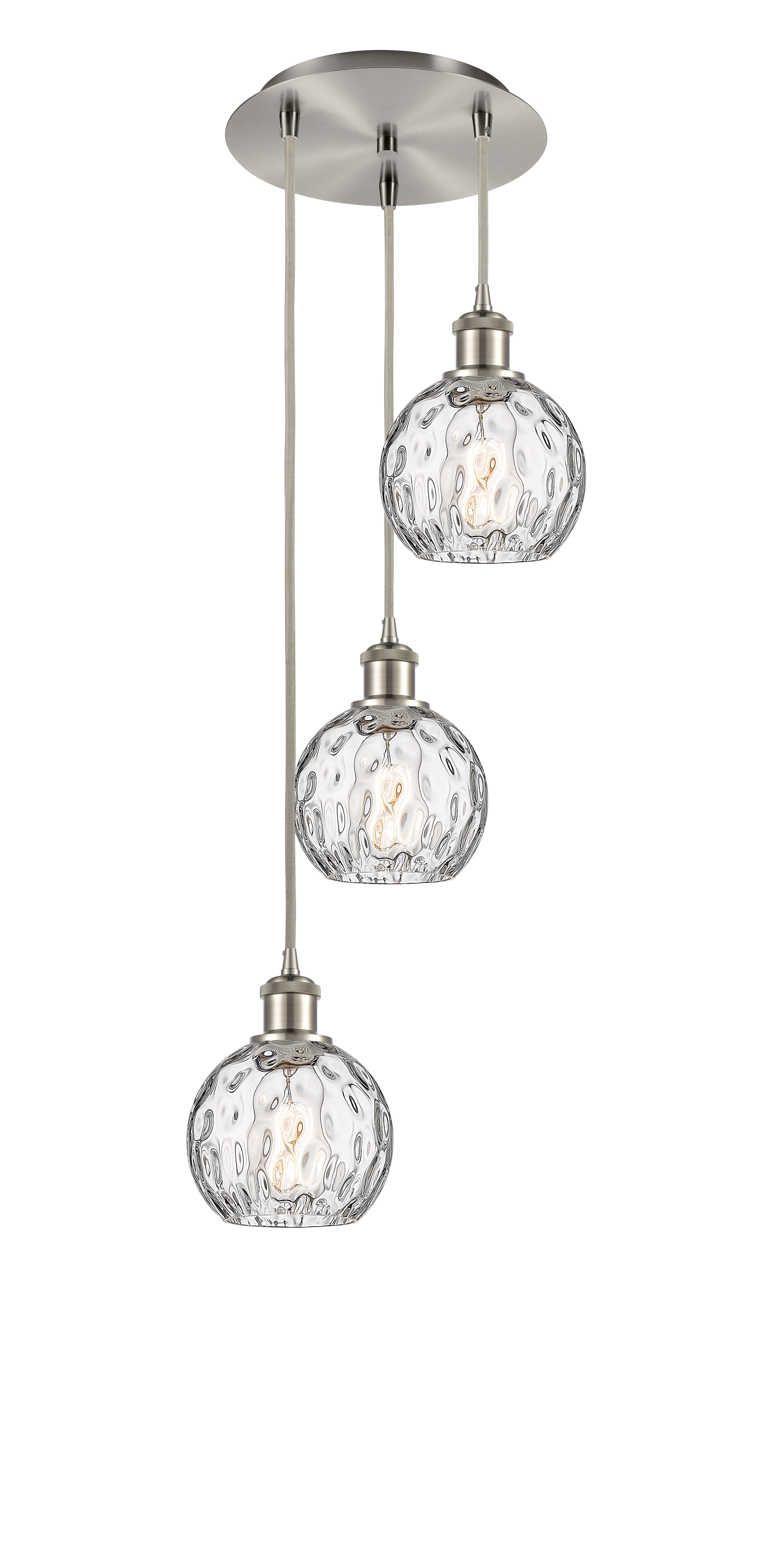 Ballston Multi Pendant Antique Brass Glass