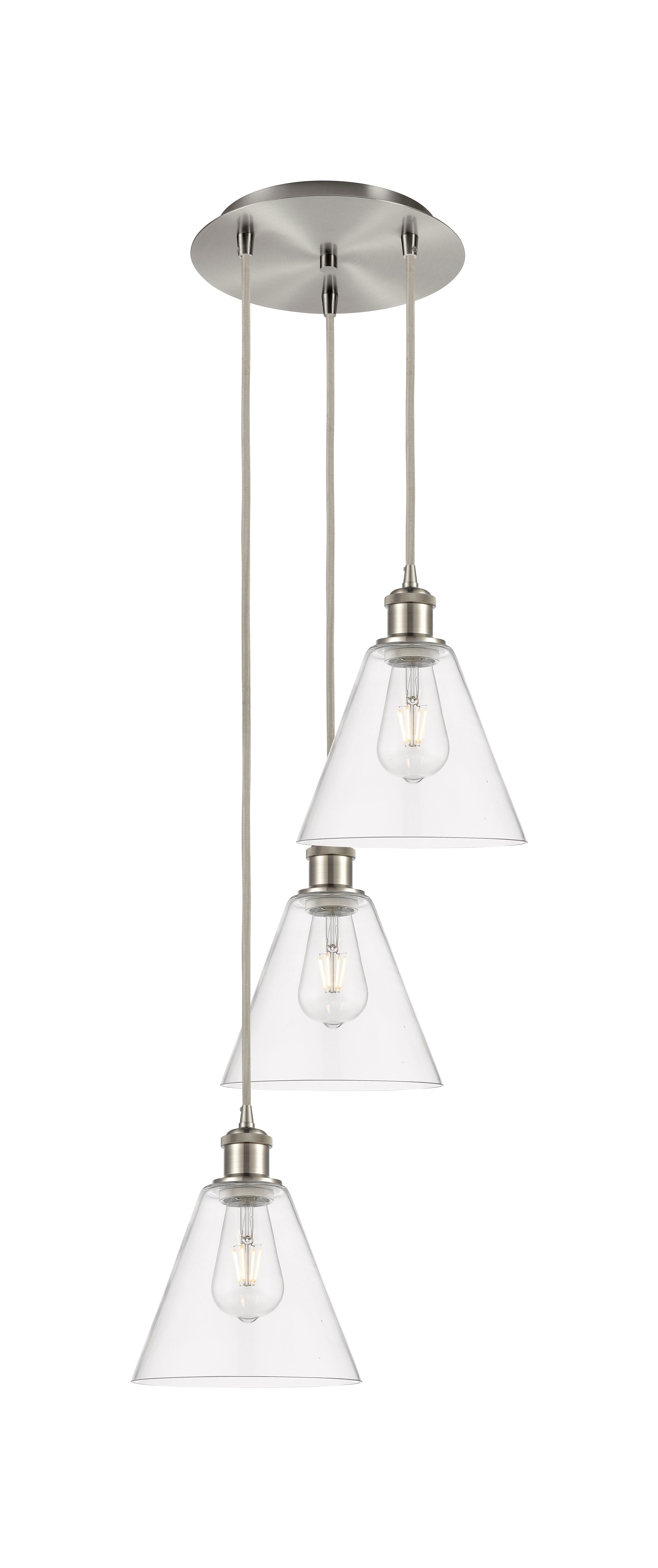 Ballston Multi Pendant Cast Brass 14.5 Inch