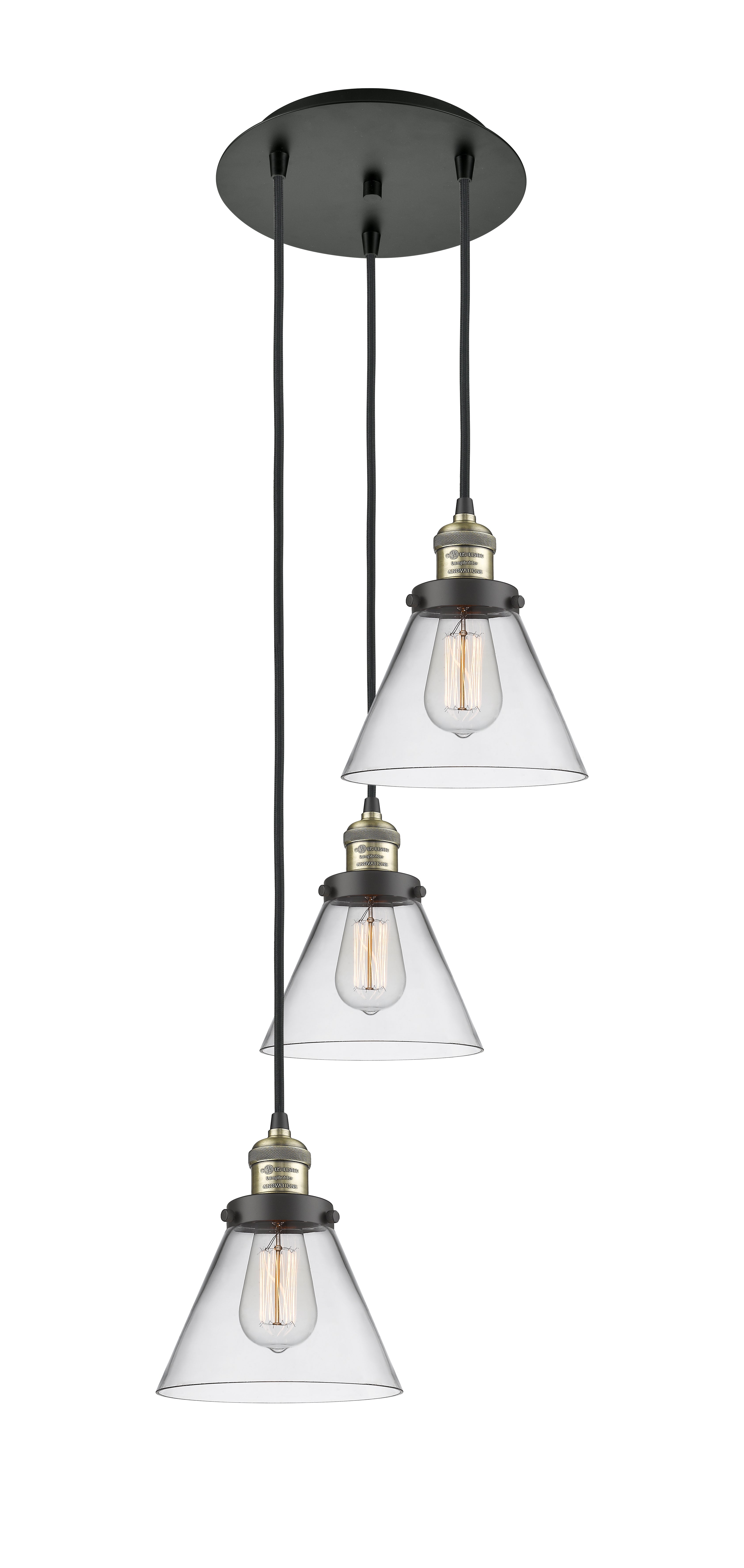 Franklin Restoration Multi Pendant Antique Brass