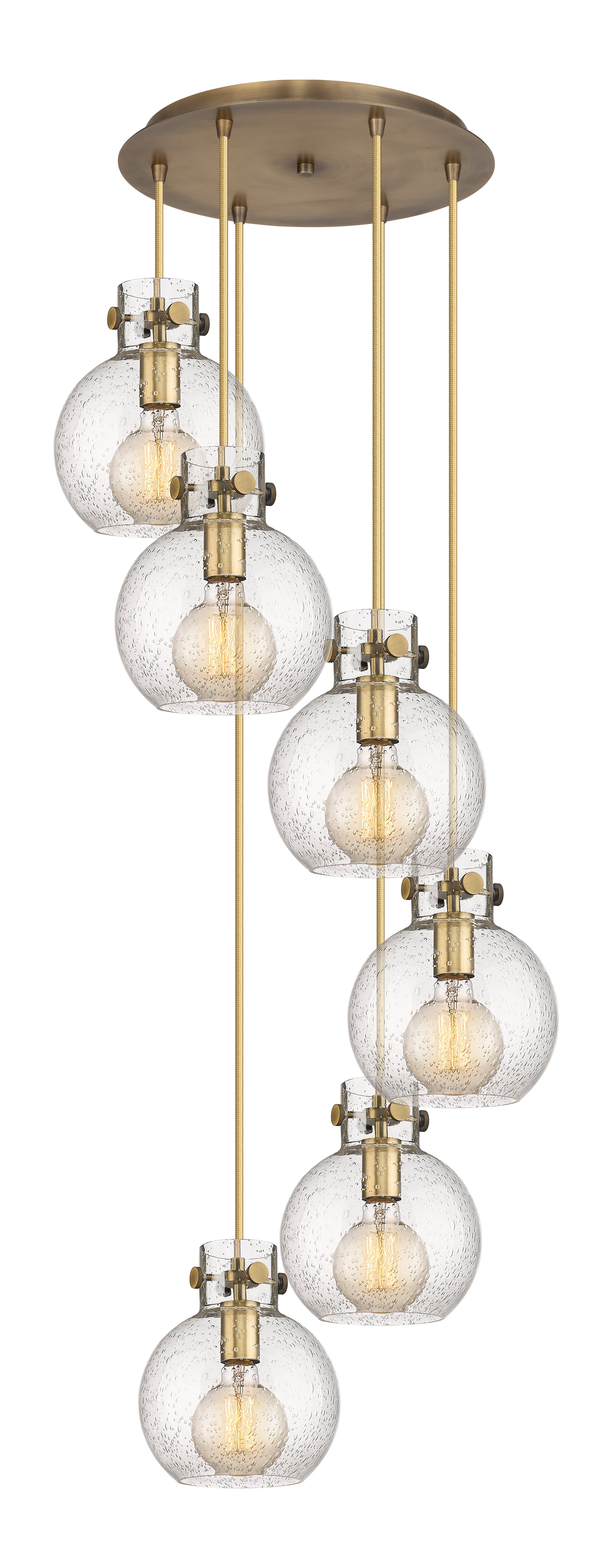 Downtown Urban Multi Pendant Brushed Brass