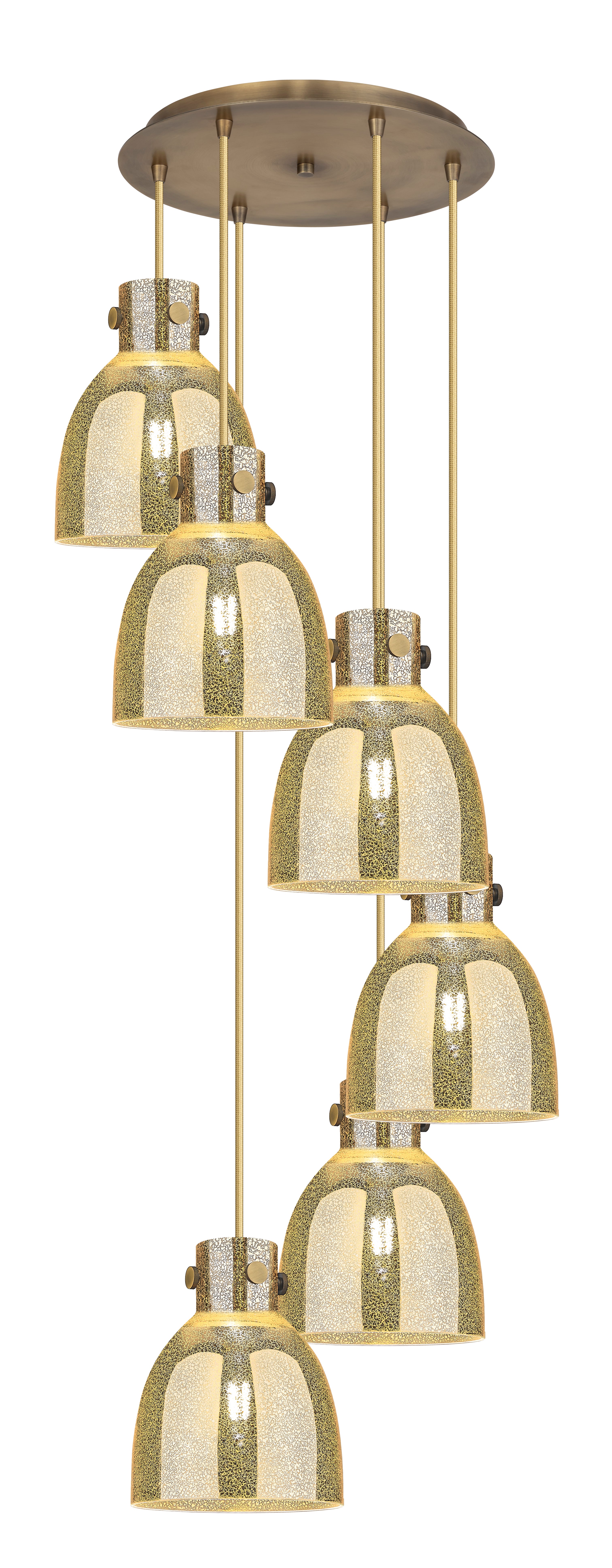 Downtown Urban Multi Pendant Brushed Brass
