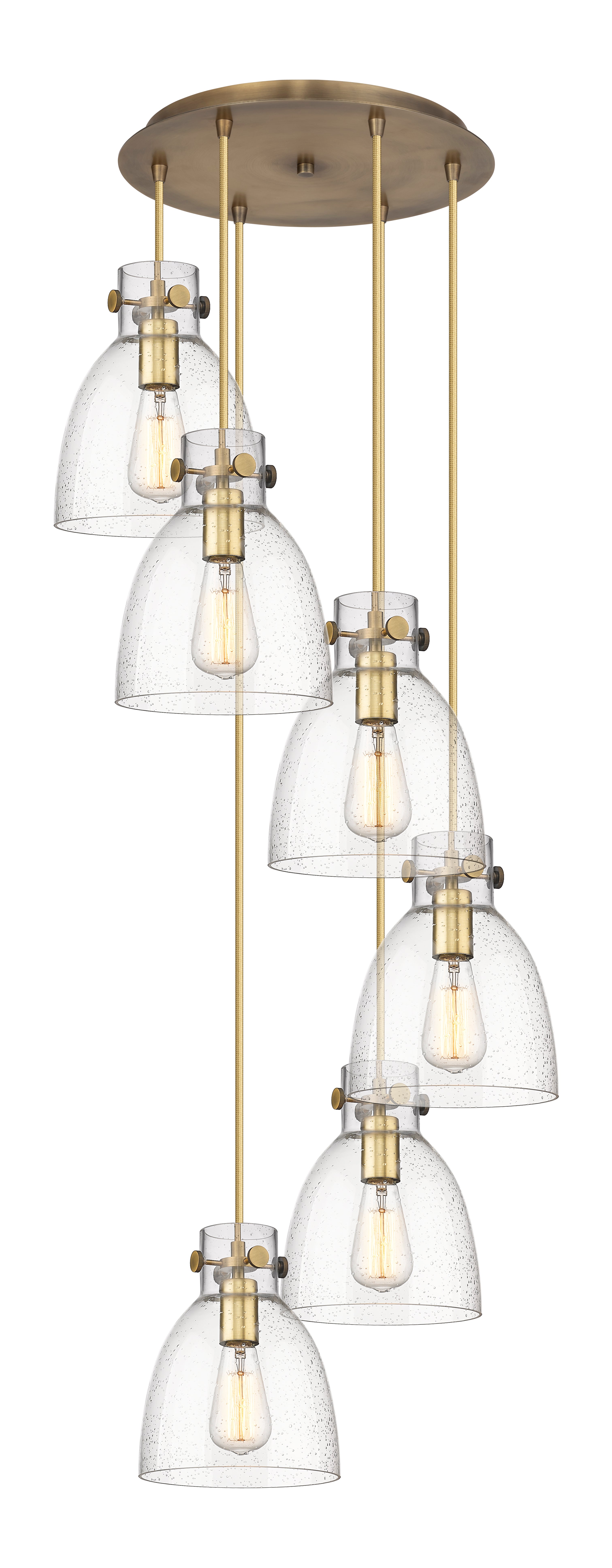 Downtown Urban Multi Pendant Brushed Brass