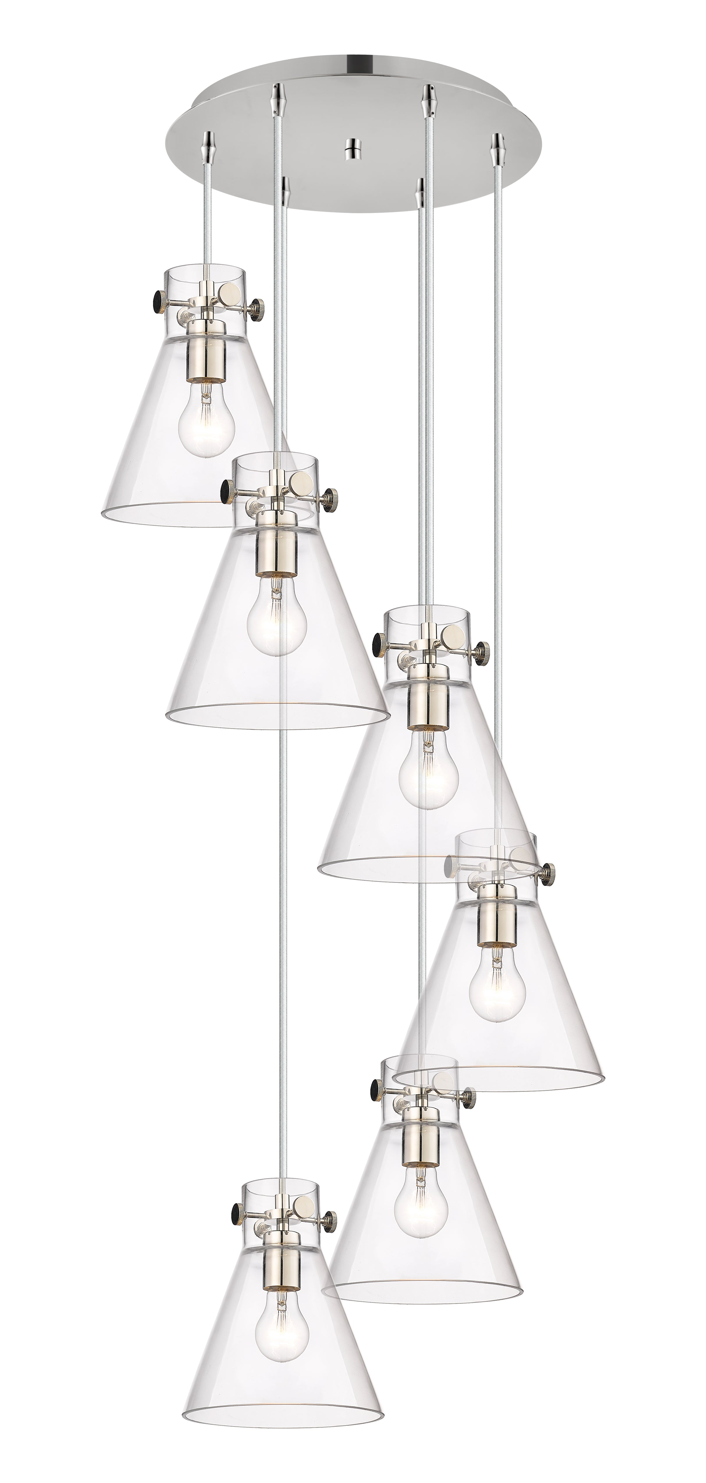 Downtown Urban Multi Pendant Brass Finish