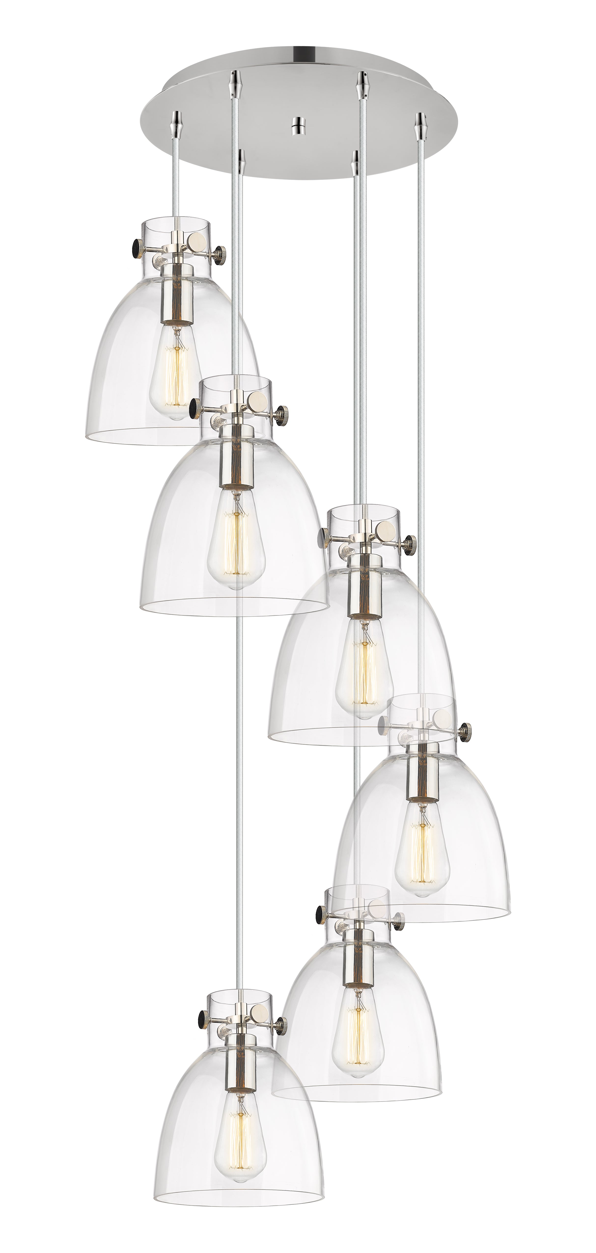 Downtown Urban Multi Pendant Brushed Brass
