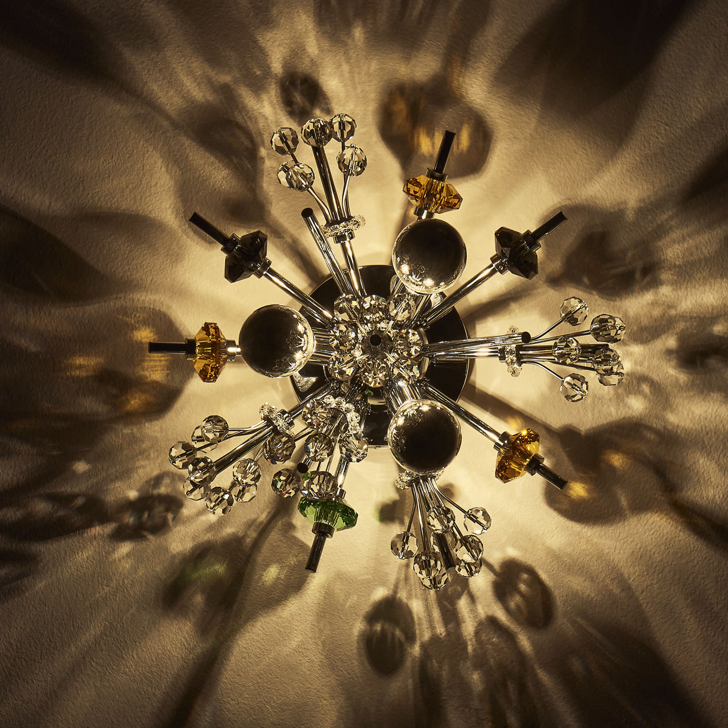 13'' Constellation Colorata 3 Light Chrome Wall Sconce