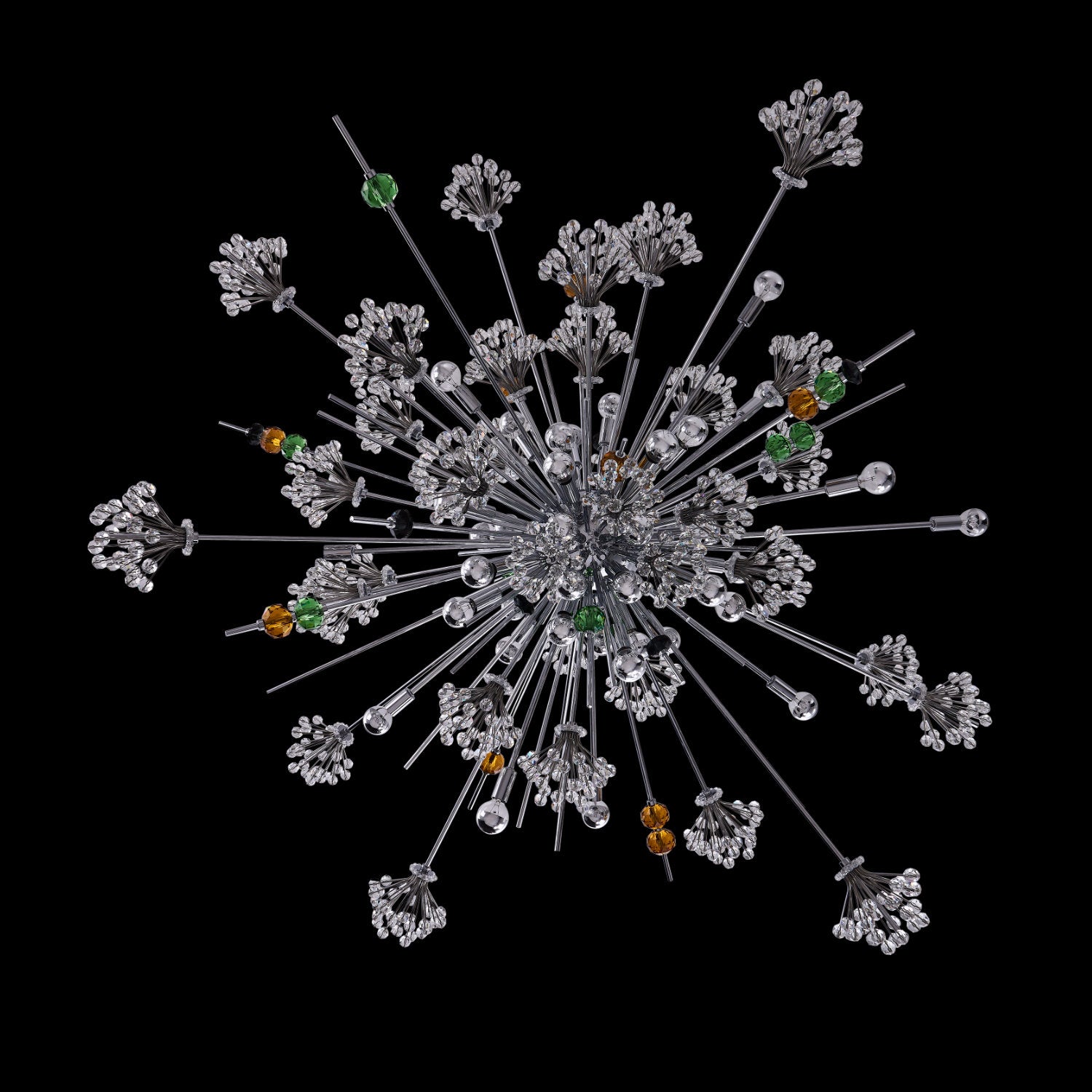 29'' Constellation Colorata 46 Light Chrome Chandelier