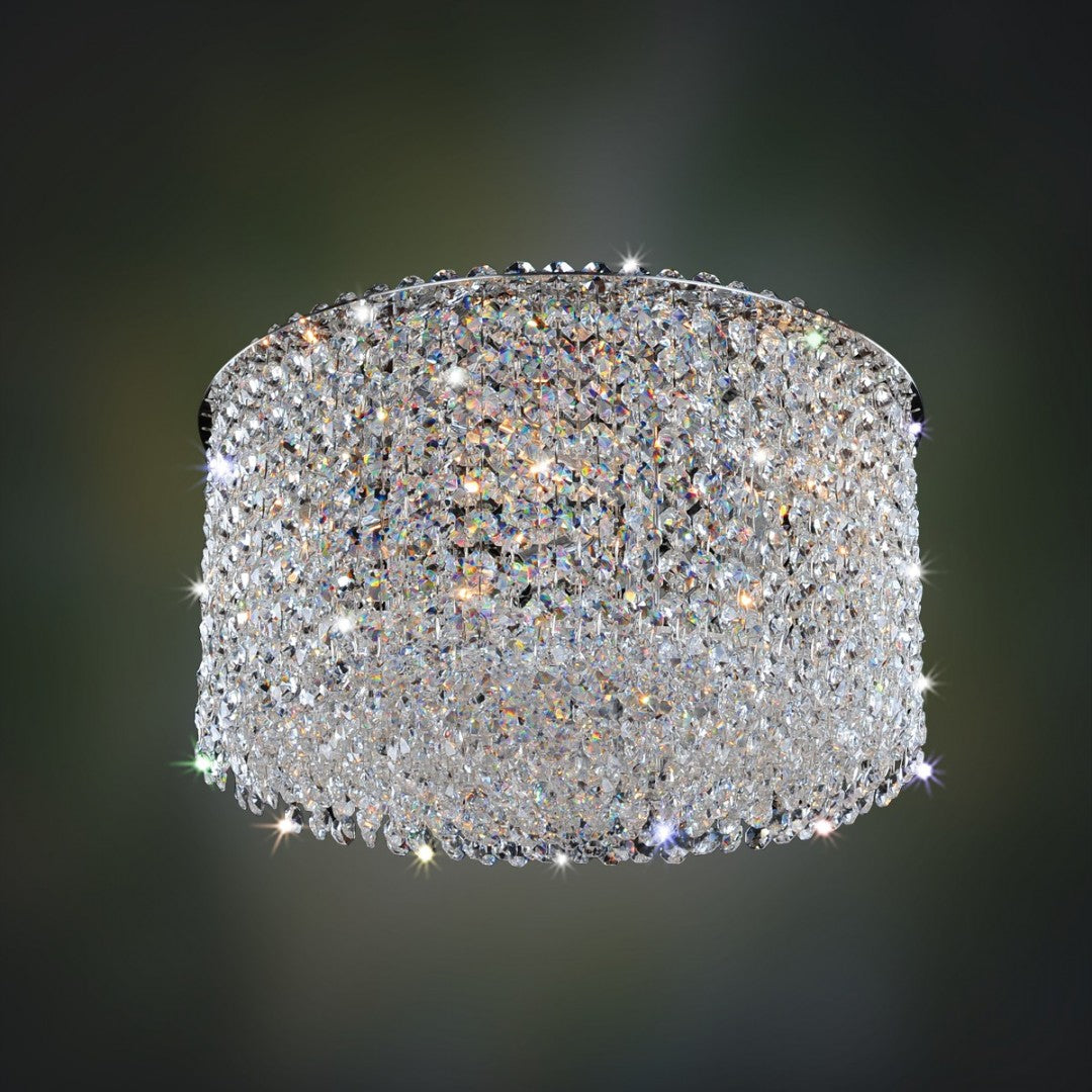 8'' Milieu Metro 5 Light Chrome Flush Mount