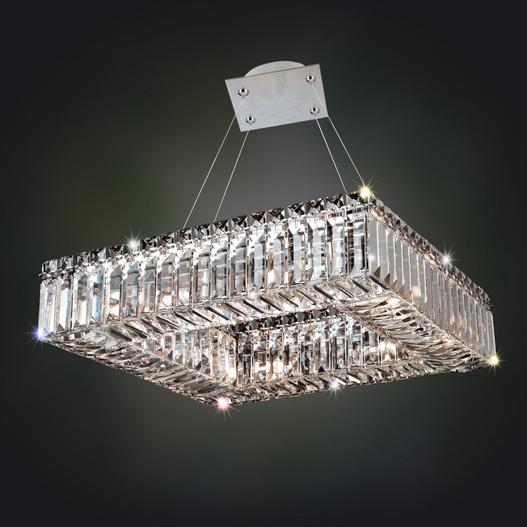 4'' Quadro 8 Light Chrome Chandelier