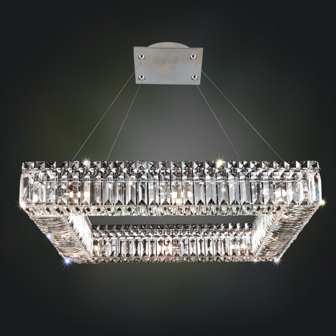 4'' Quadro 12 Light Chrome Chandelier