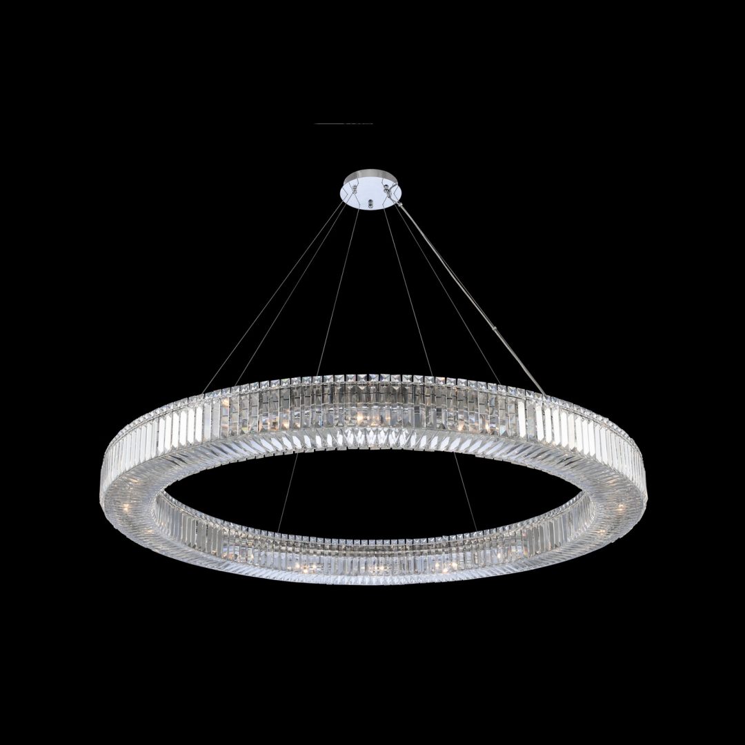 5'' Rondelle 18 Light Chrome Chandelier
