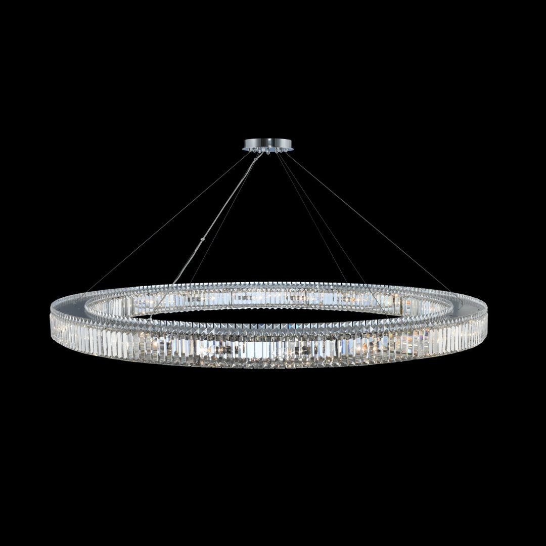 5'' Rondelle 20 Light Chrome Chandelier