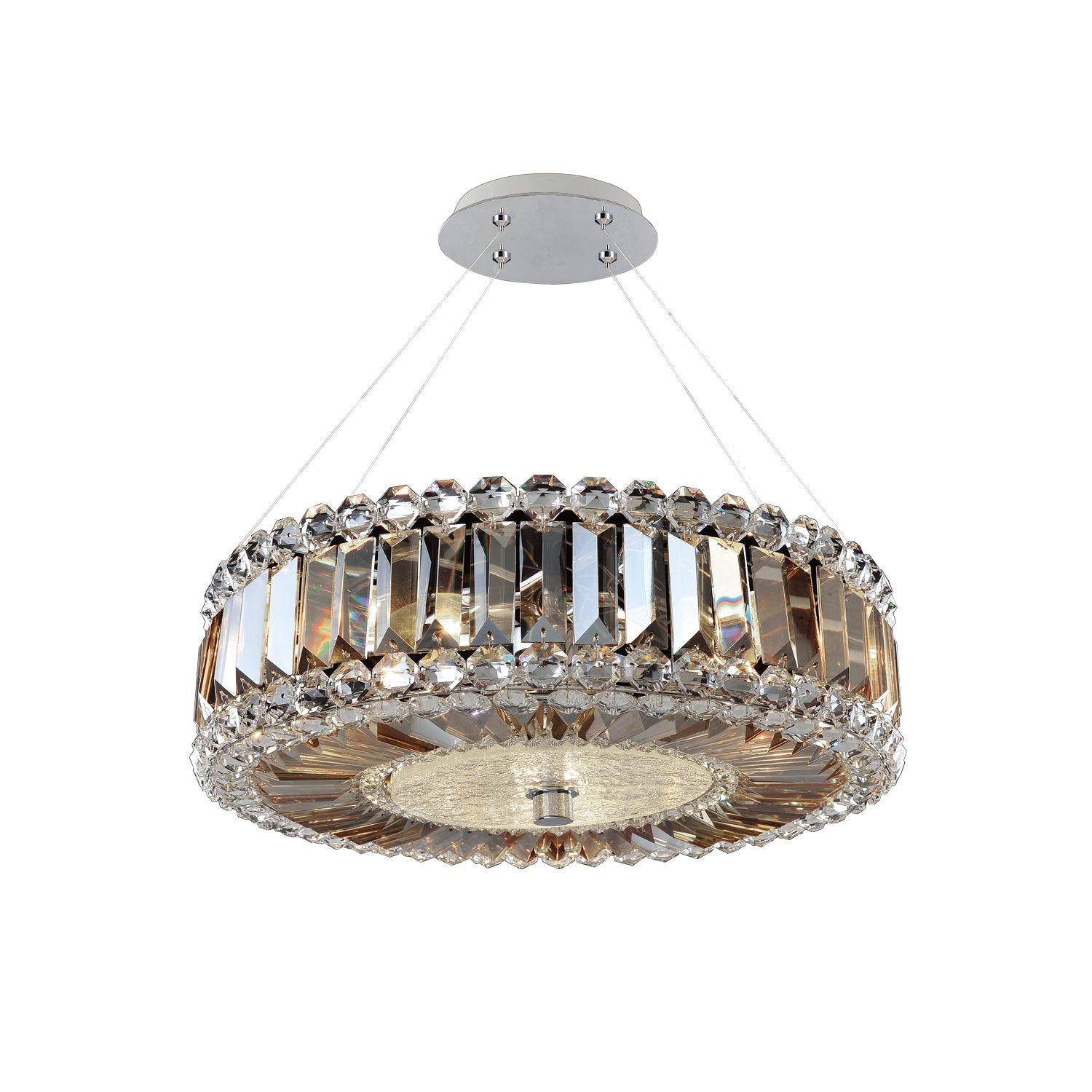 16'' Luxor 3 Light Chrome Pendant