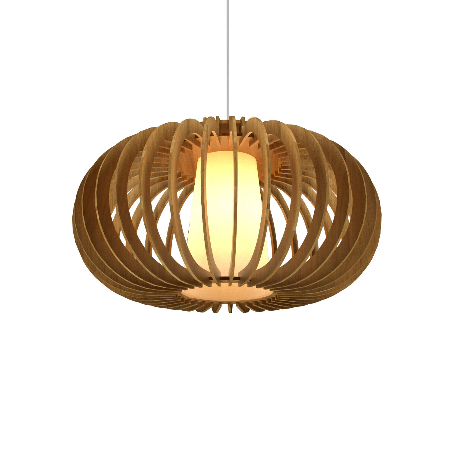 16.54'' Contemporary Stecche di Legno Accord Pendant Light