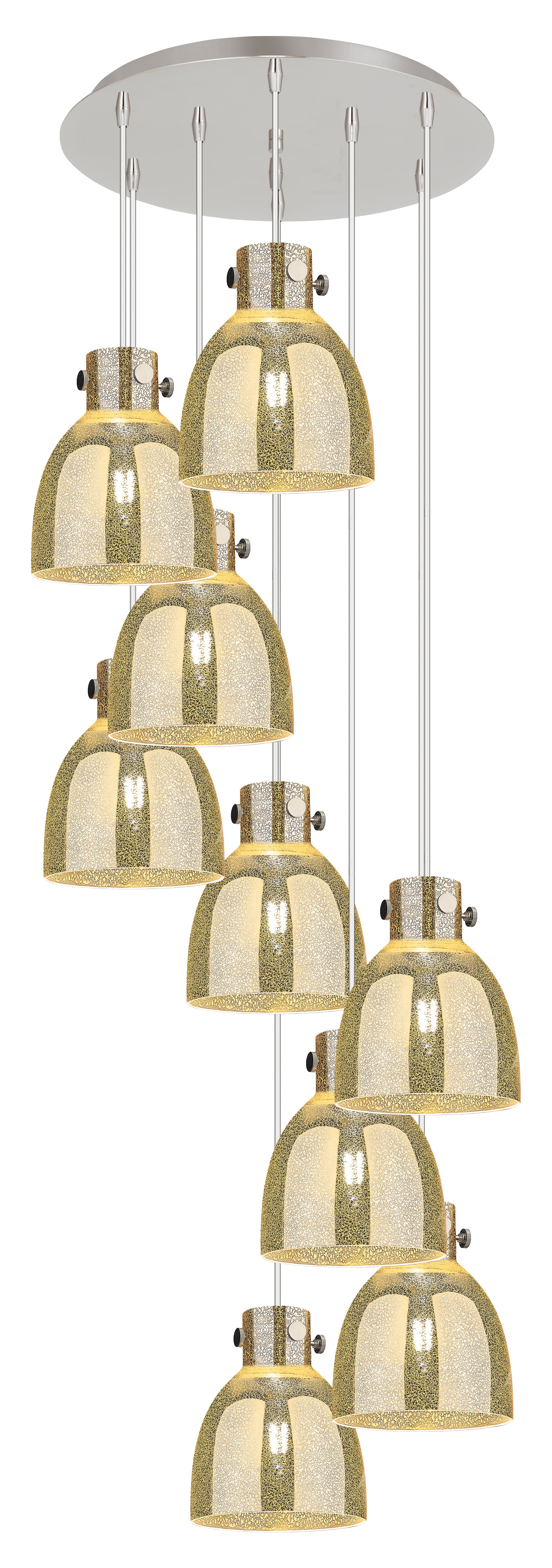 Downtown Urban Multi Pendant Brushed Brass