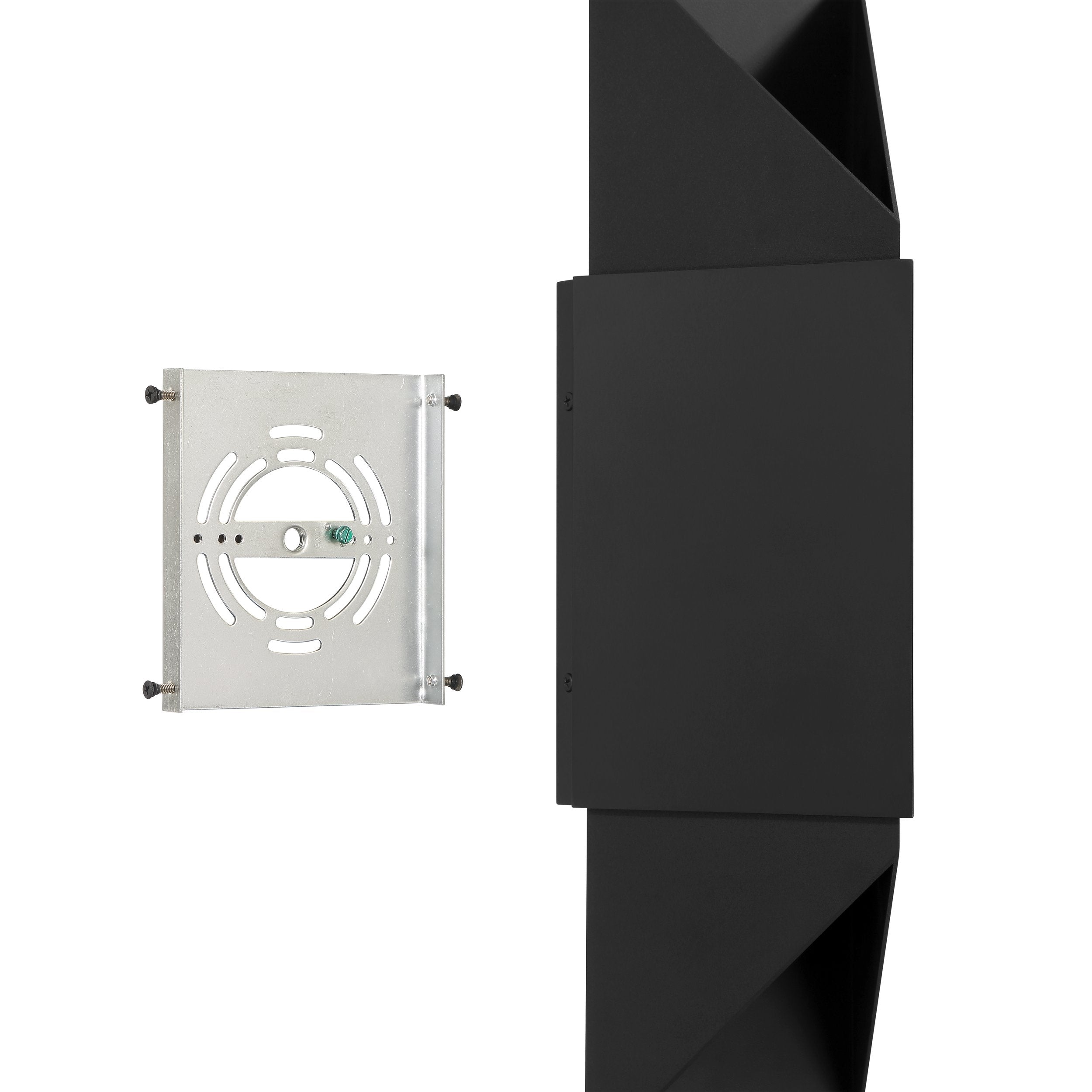 Brera 20-inch 2-light Matte Black and Textured Black Exterior Wall Sconce