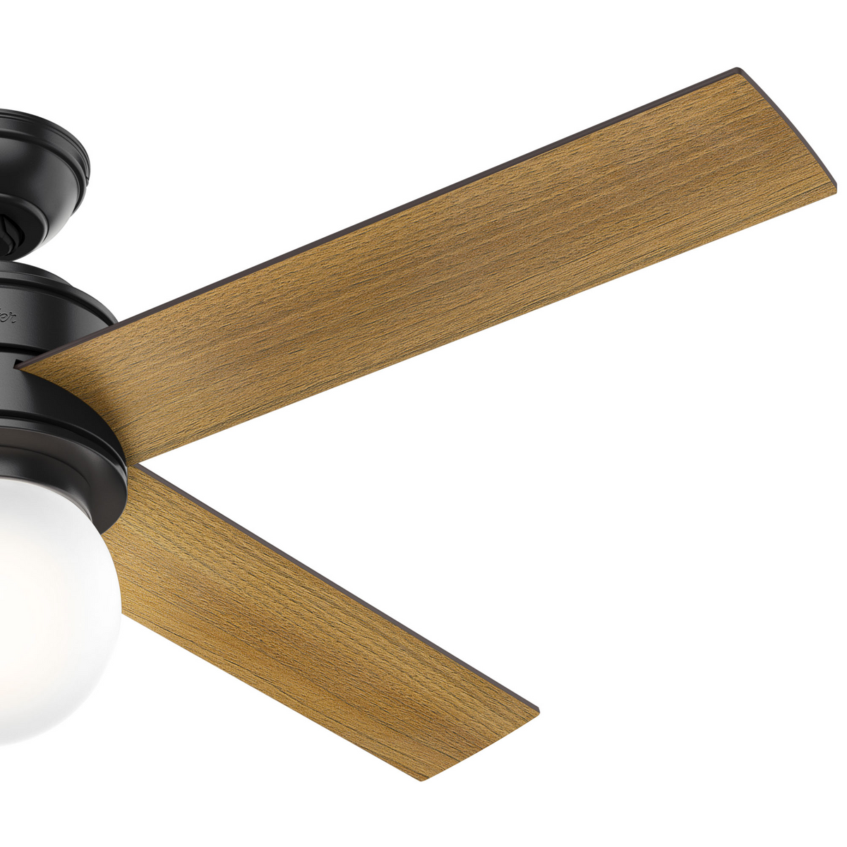 52 inch Hepburn Matte Black Ceiling Fan with LED Light Kit and Wall Control