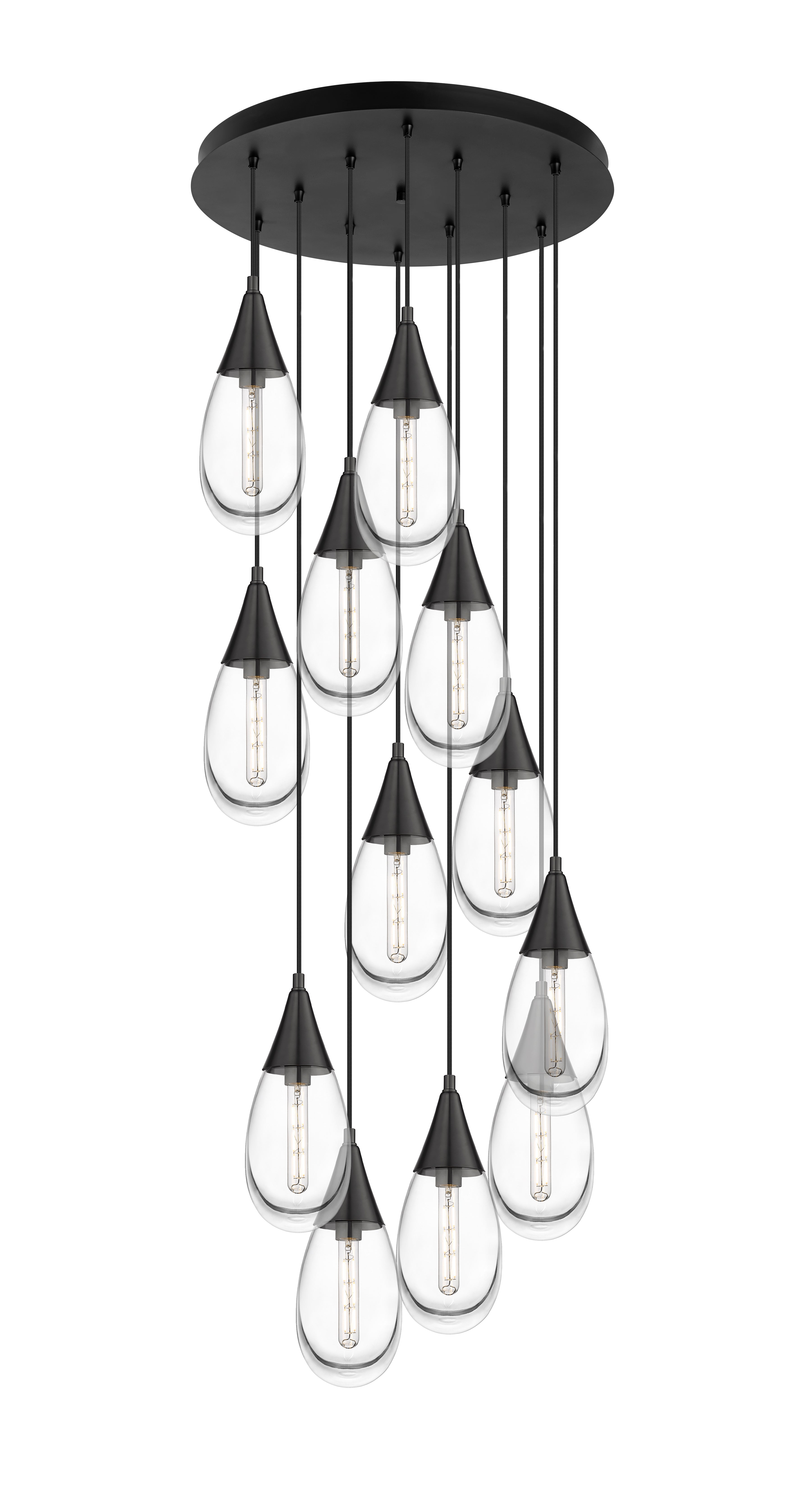 Downtown Urban Multi Pendant Brushed Brass