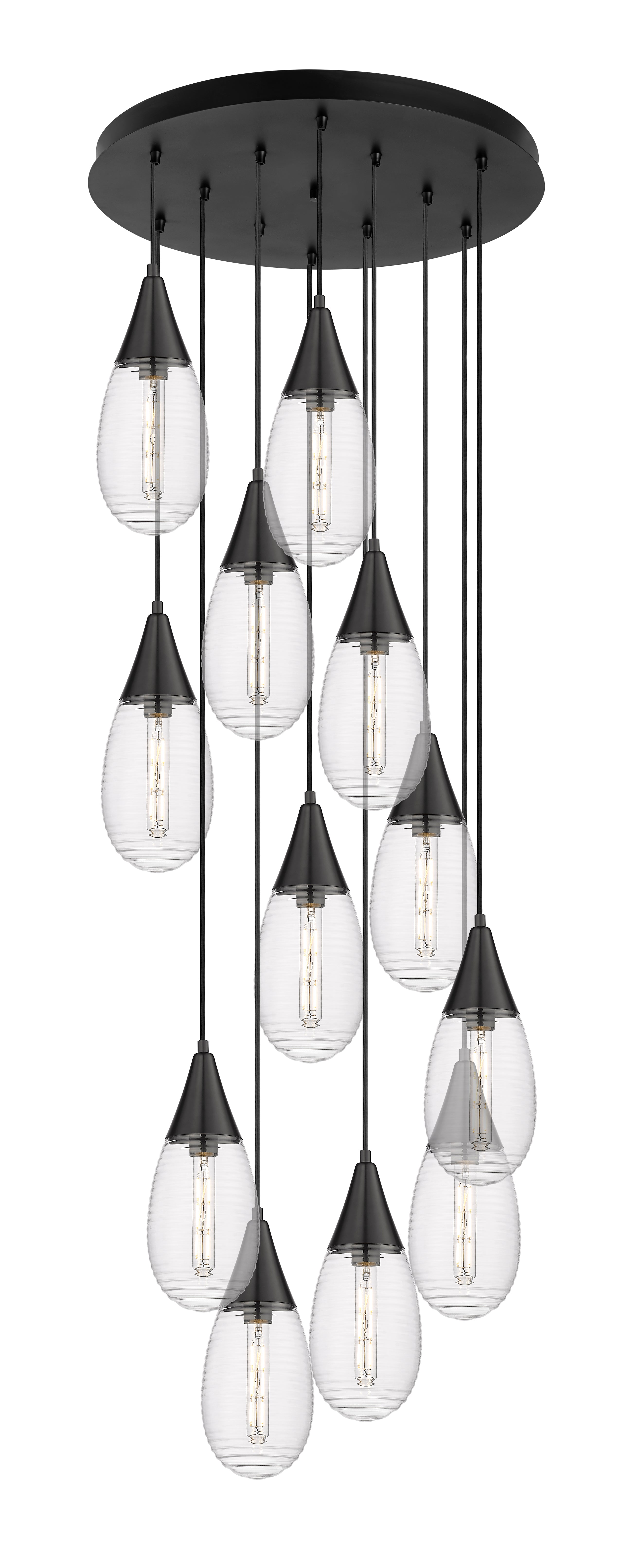 Downtown Urban Multi Pendant Brushed Brass