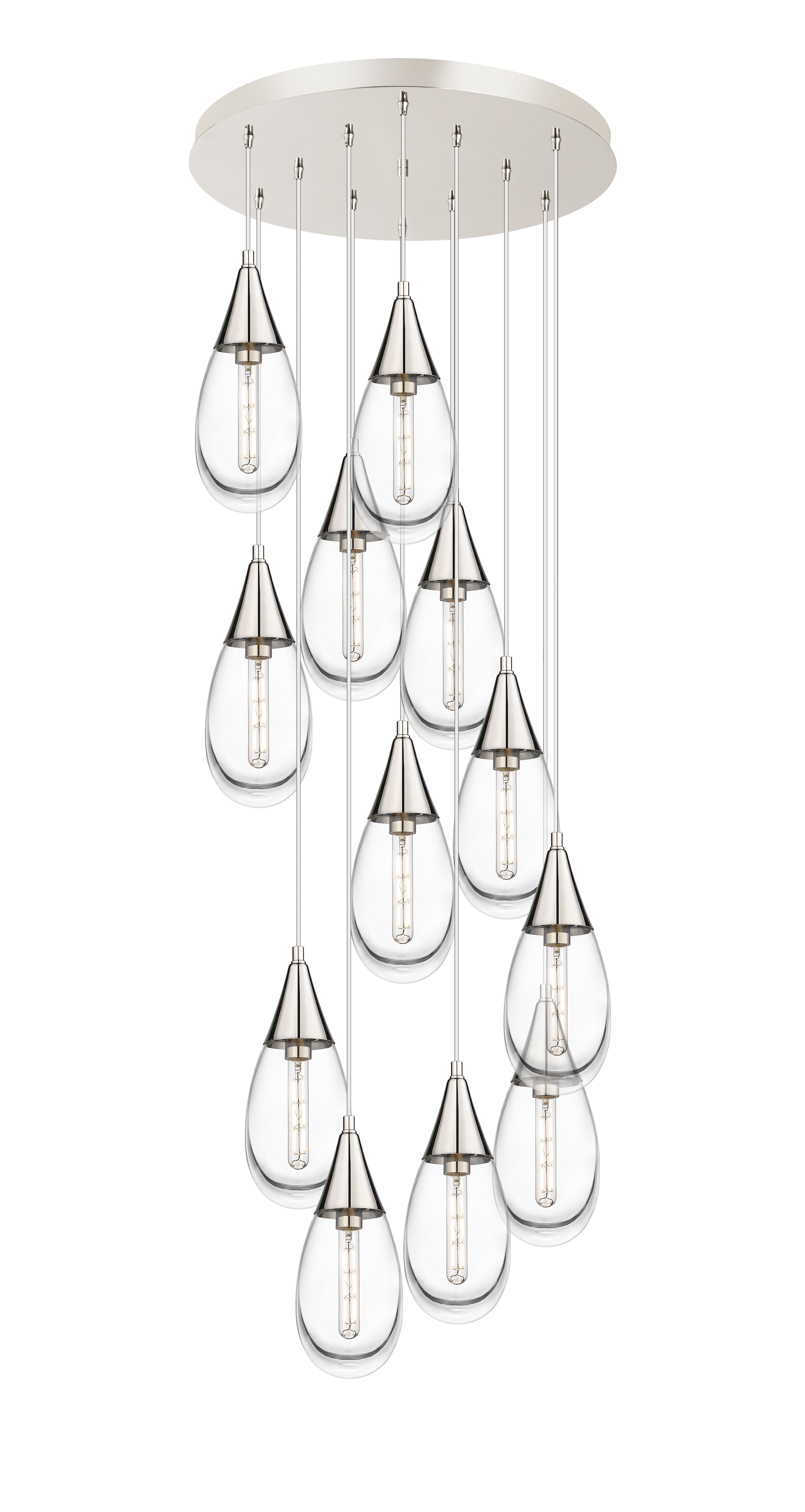 Downtown Urban Multi Pendant Brushed Brass