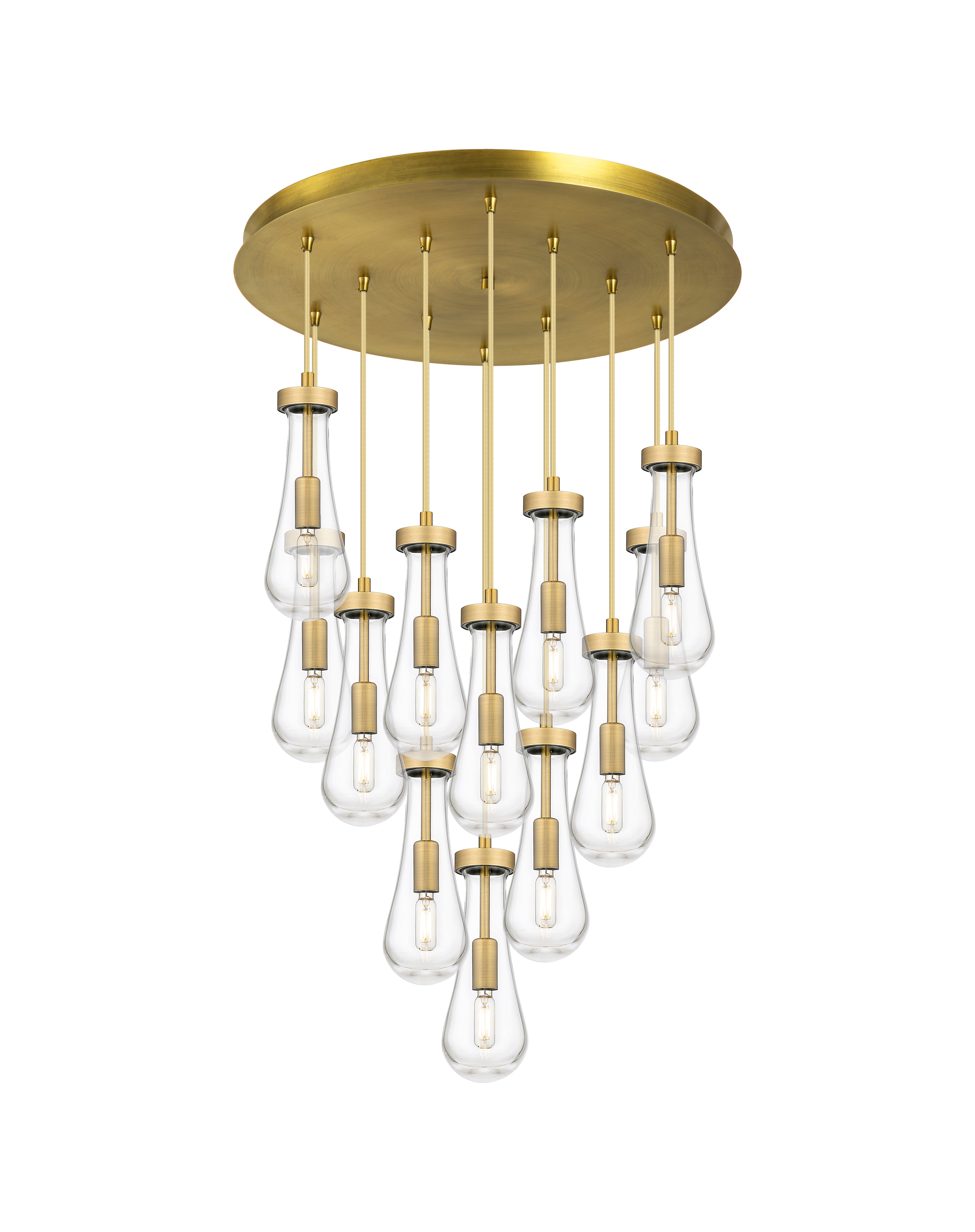 Downtown Urban Multi Pendant Brushed Brass