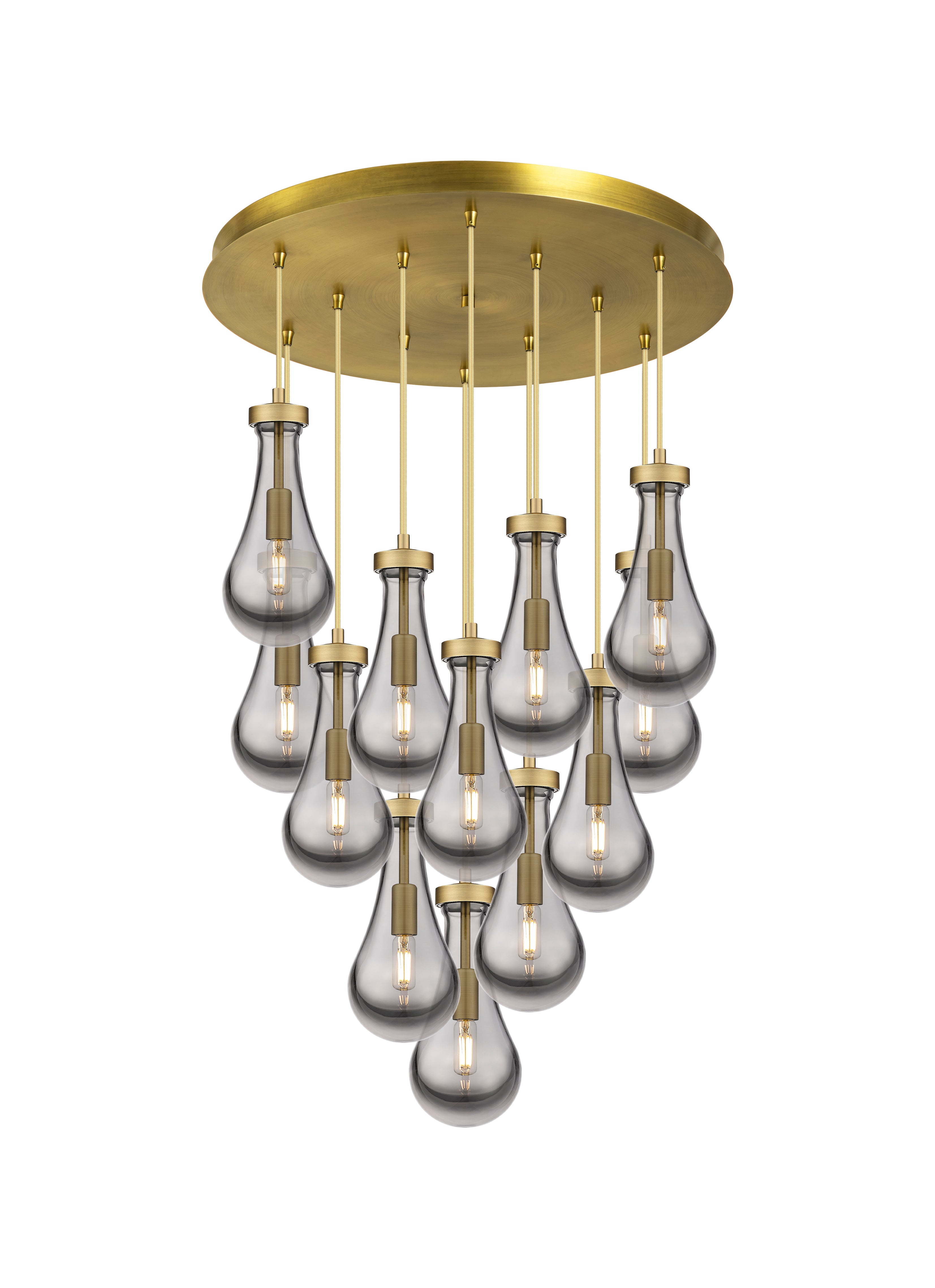 Downtown Urban Multi Pendant Brushed Brass