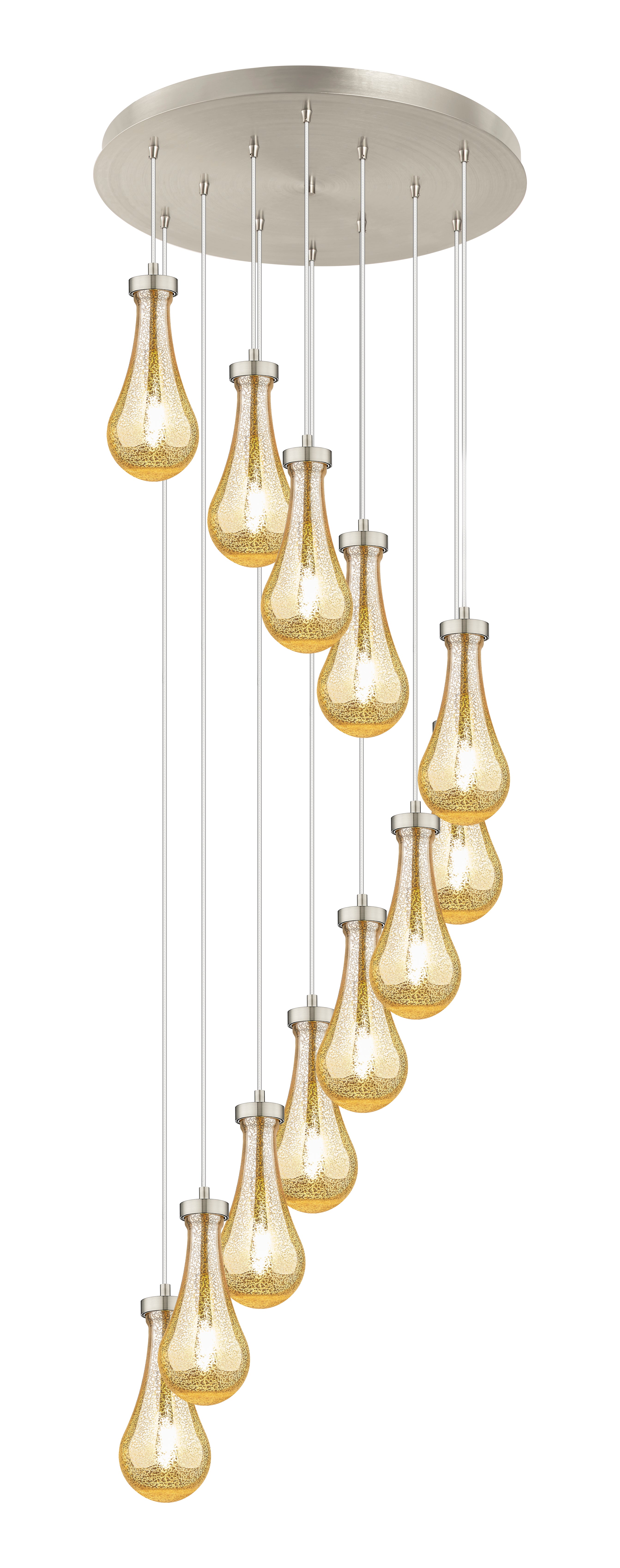 Downtown Urban Multi Pendant Brushed Brass