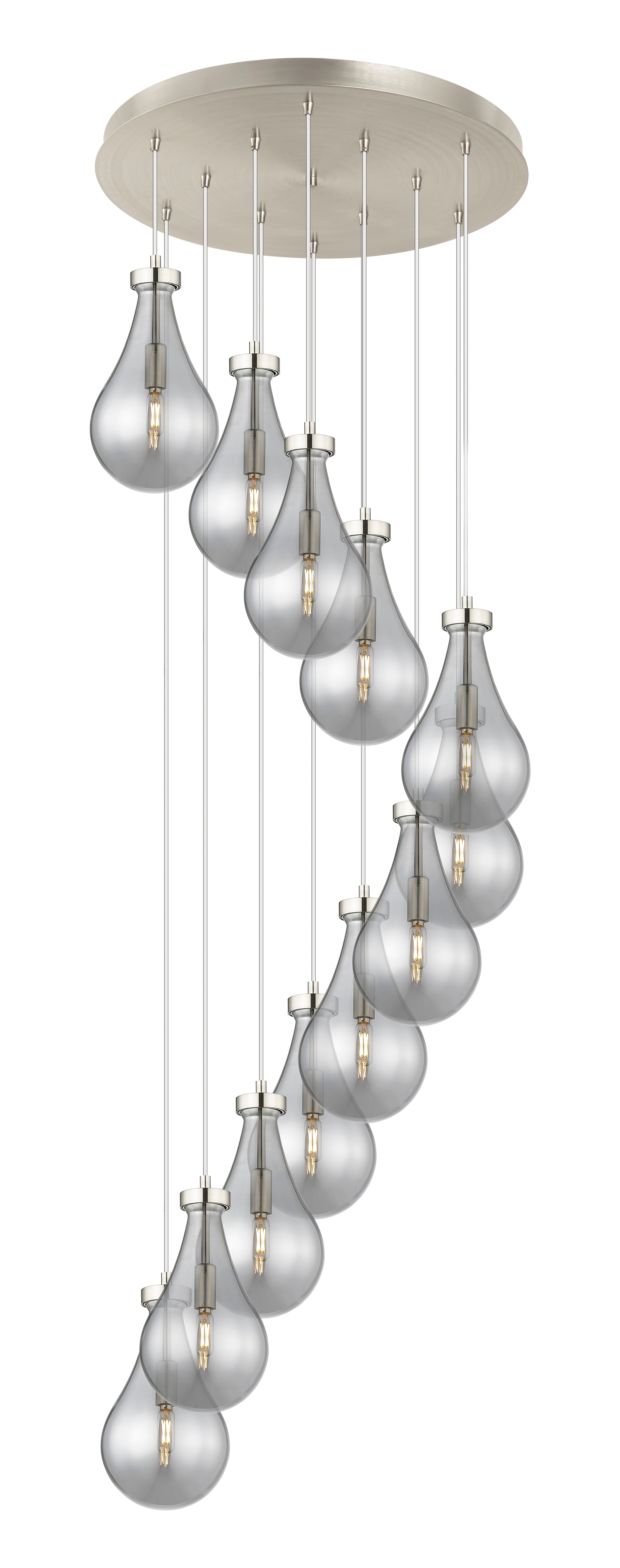 Downtown Urban Multi Pendant Brushed Brass
