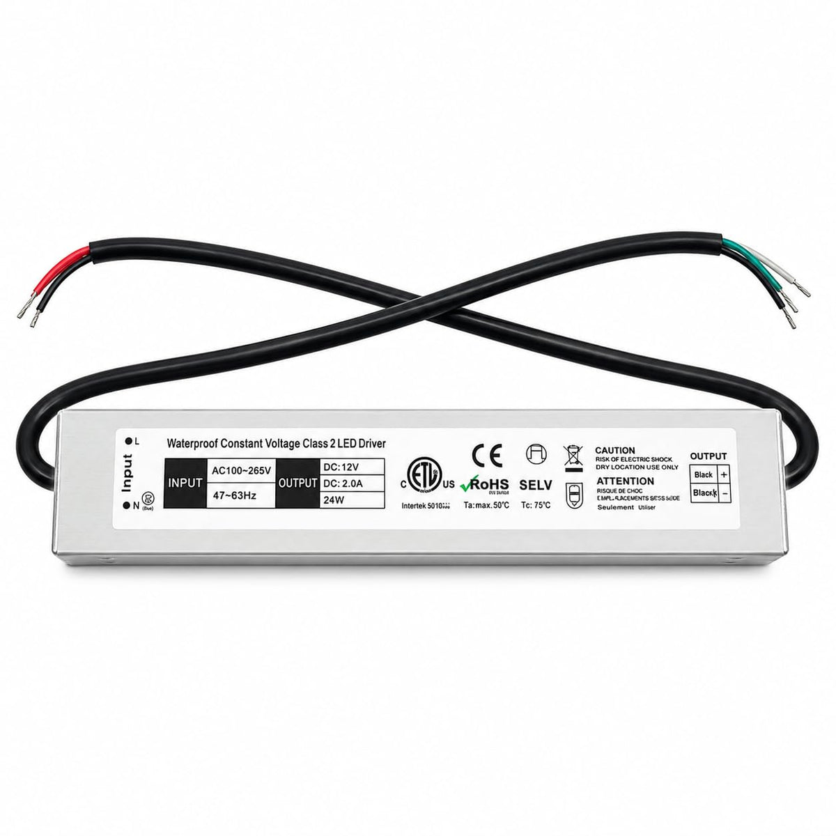 12V Power Source 24W for Backlit House Numbers