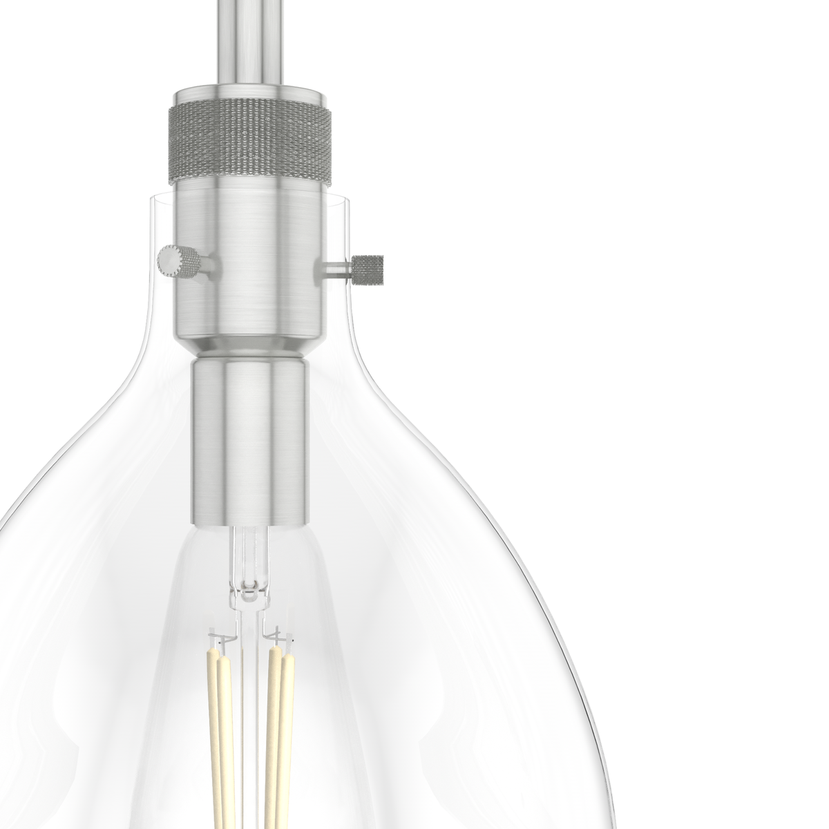Van Nuys 10-inch 1-light Brushed Nickel Pendant with Clear Glass