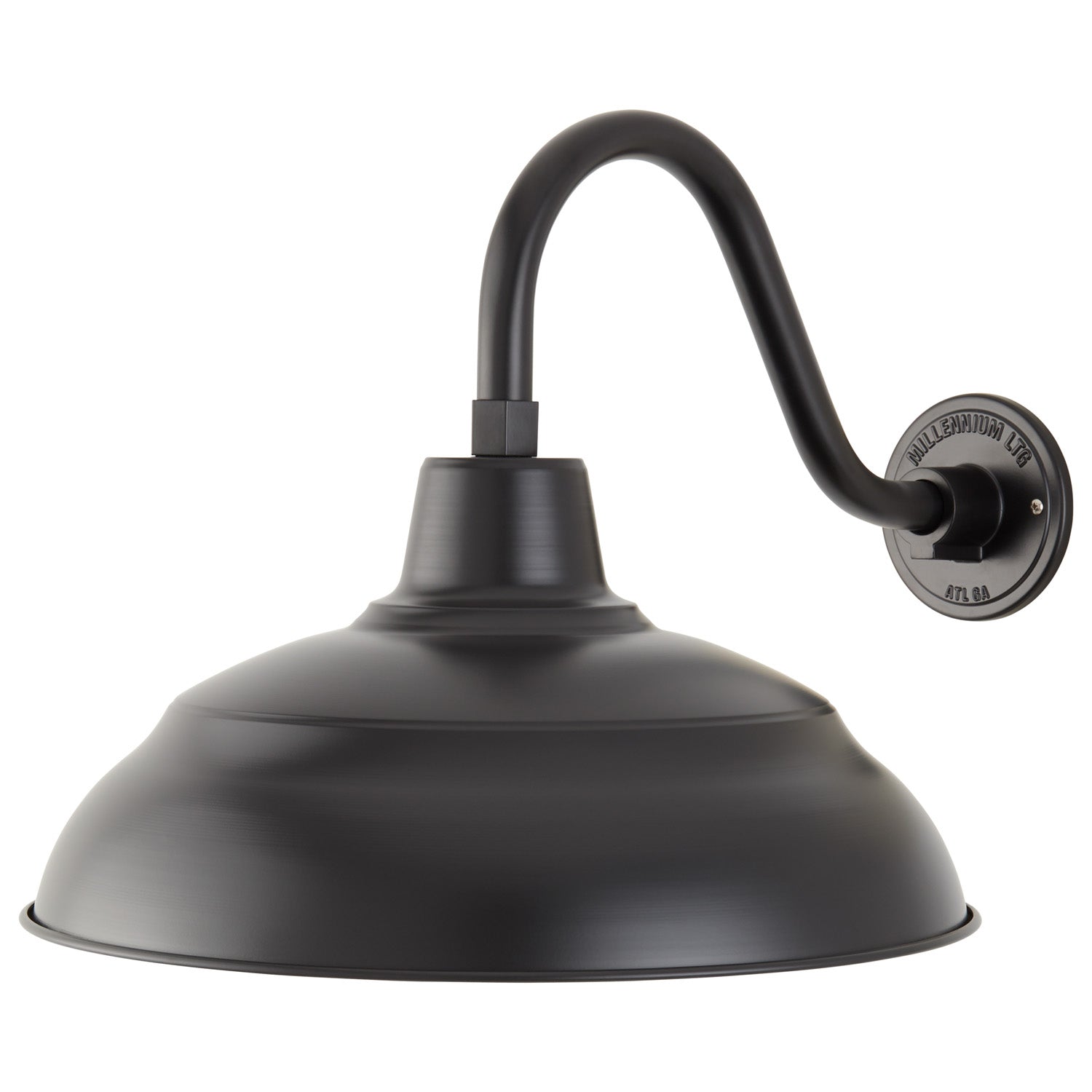 17-inch R Series Satin Black Tapered Warehouse Shade