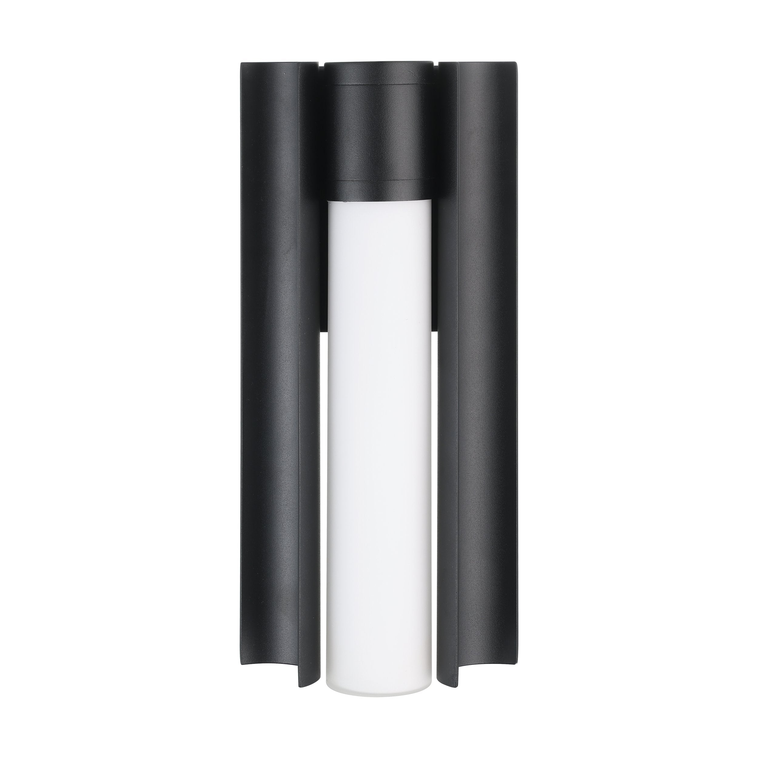 Colton 12-inch 1-light Textured Black 5CCT LED Vanity Light with Etched Opal Glass Shade