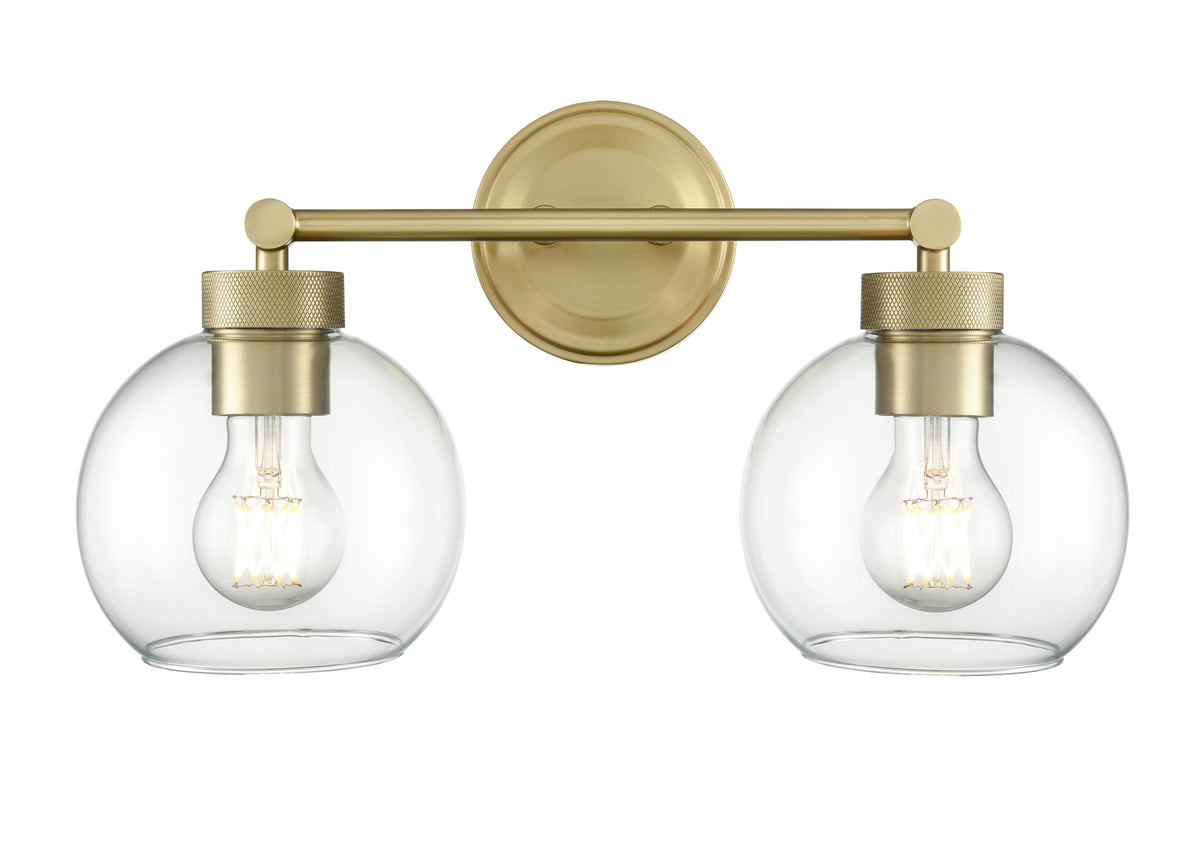16'' Jonatan Vintage Brass 2 Light Bath Vanity