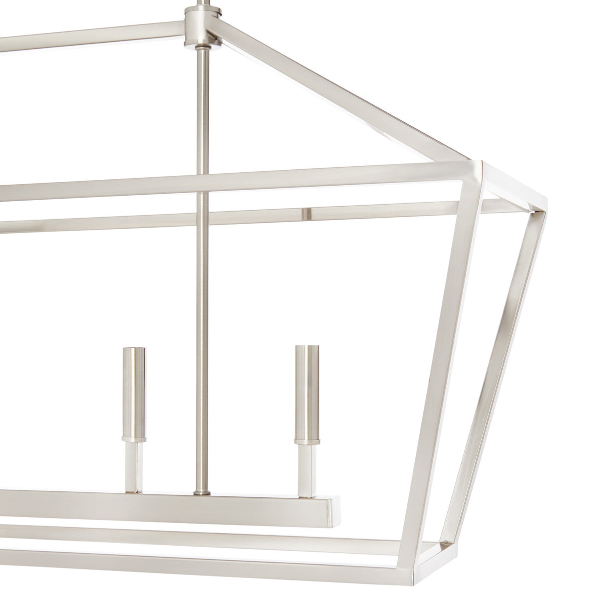 68'' Corona Satin Nickel 5 Light Linear Chandelier