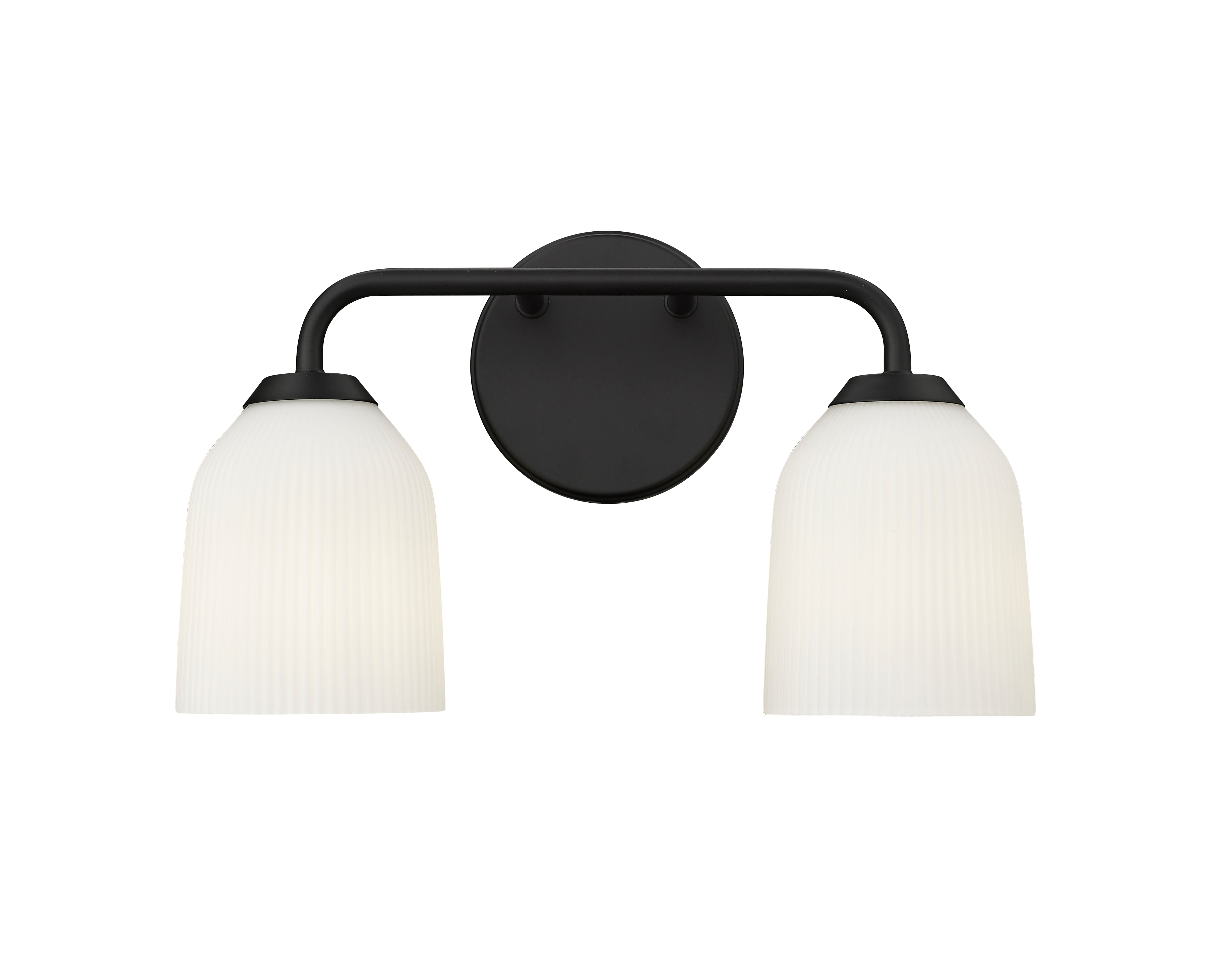 15'' Norah Matte Black 2 Light Bath Vanity