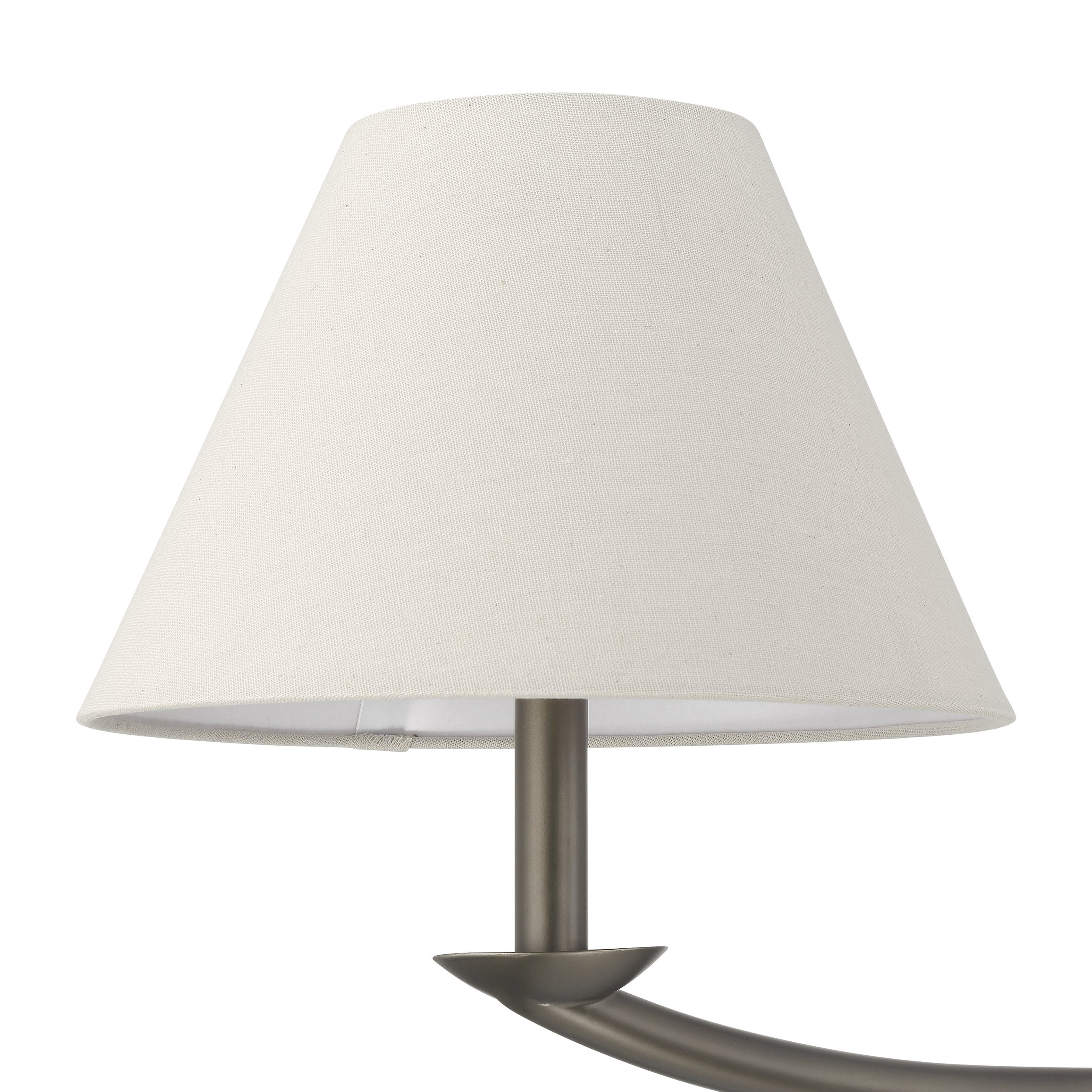Bethany 56-inch 2-light Forged Bronze Linear Chandelier with Natural Linen Shades