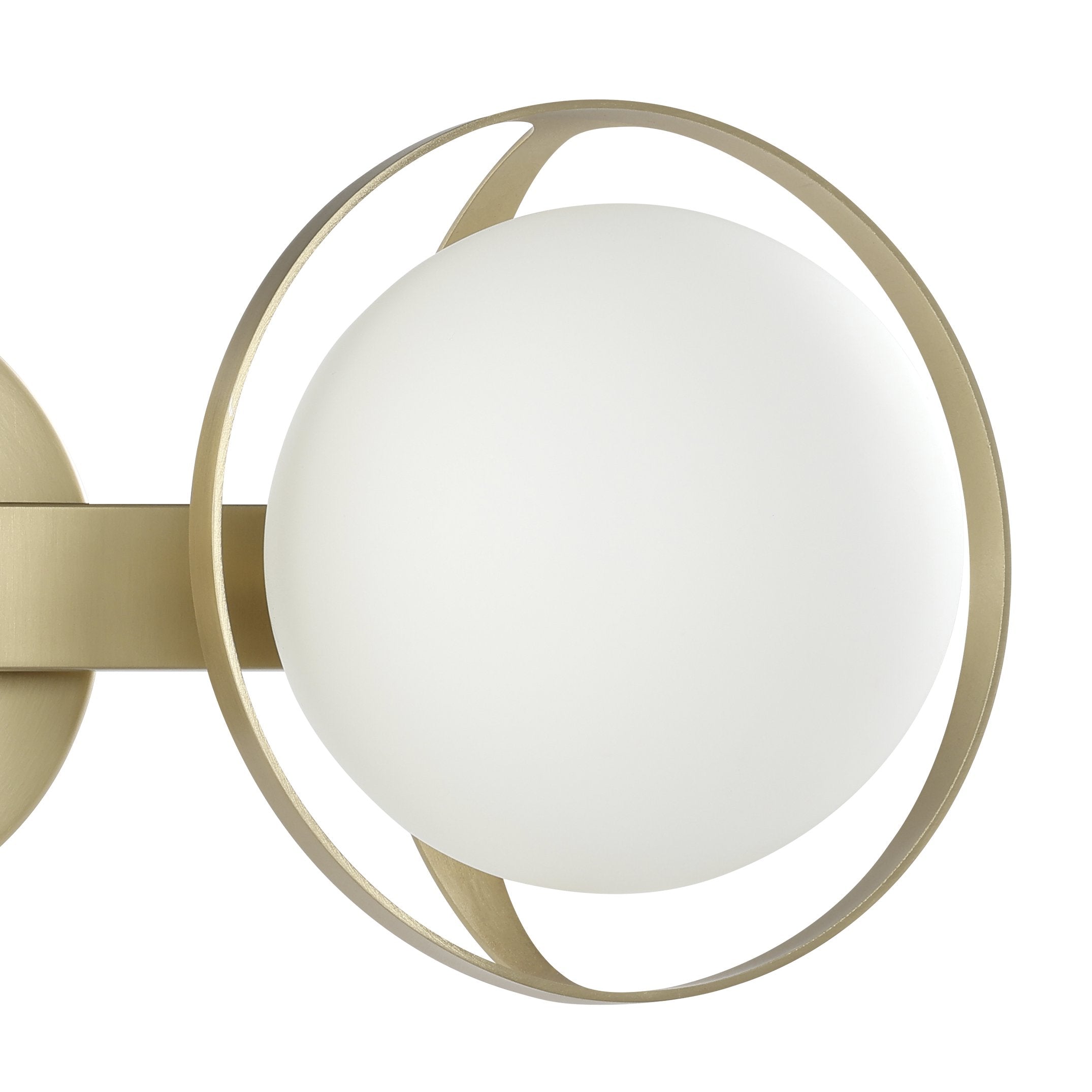 Parker 16-inch 2-light Champagne Gold Vanity Light with Etched Opal Glass Shades