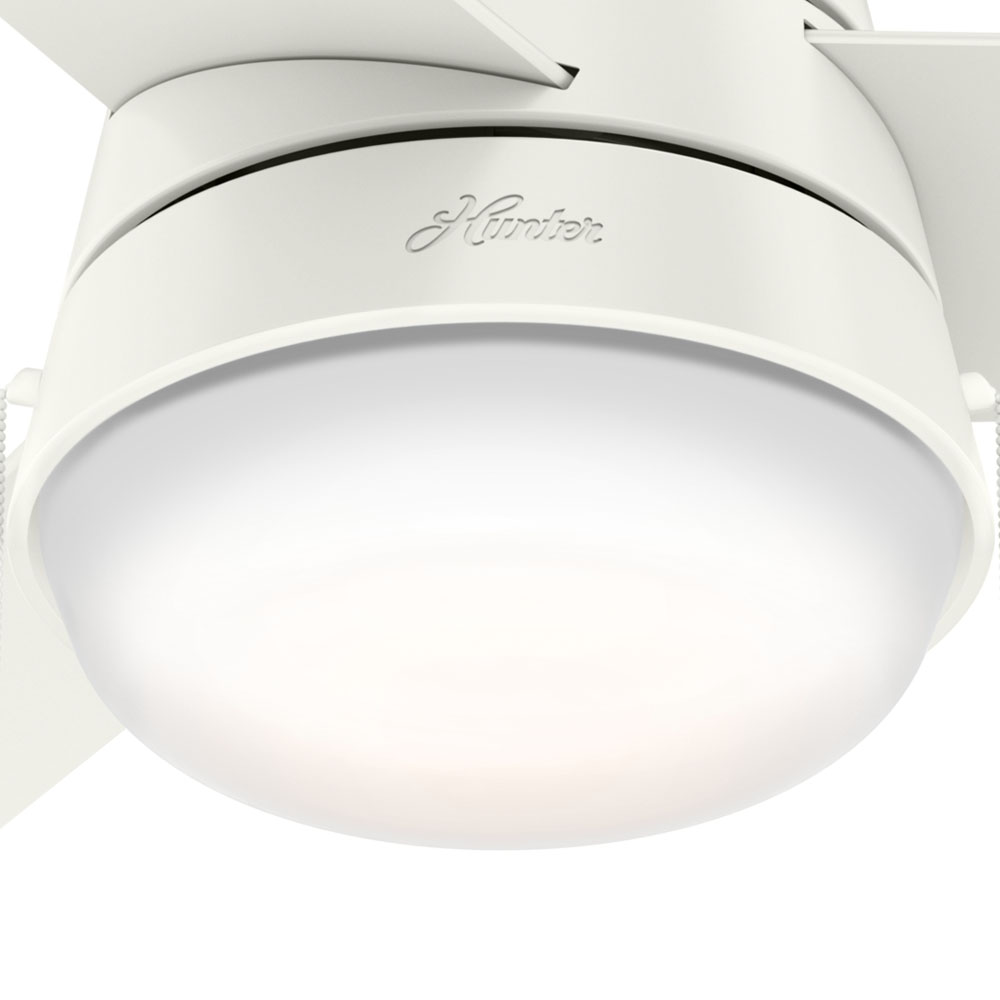 36 inch Aker Fresh White Ceiling Fan with LED Light Kit and Pull Chain