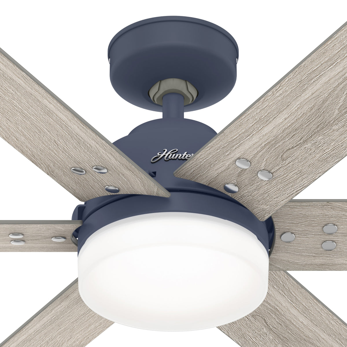 44 inch Pacer Indigo Blue Ceiling Fan with LED Light Kit and Handheld Remote