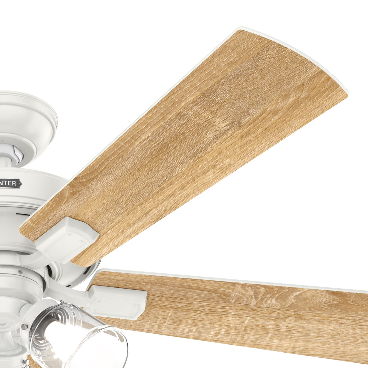 52 inch Crestfield Fresh White Ceiling Fan with LED Light Kit and Handheld Remote