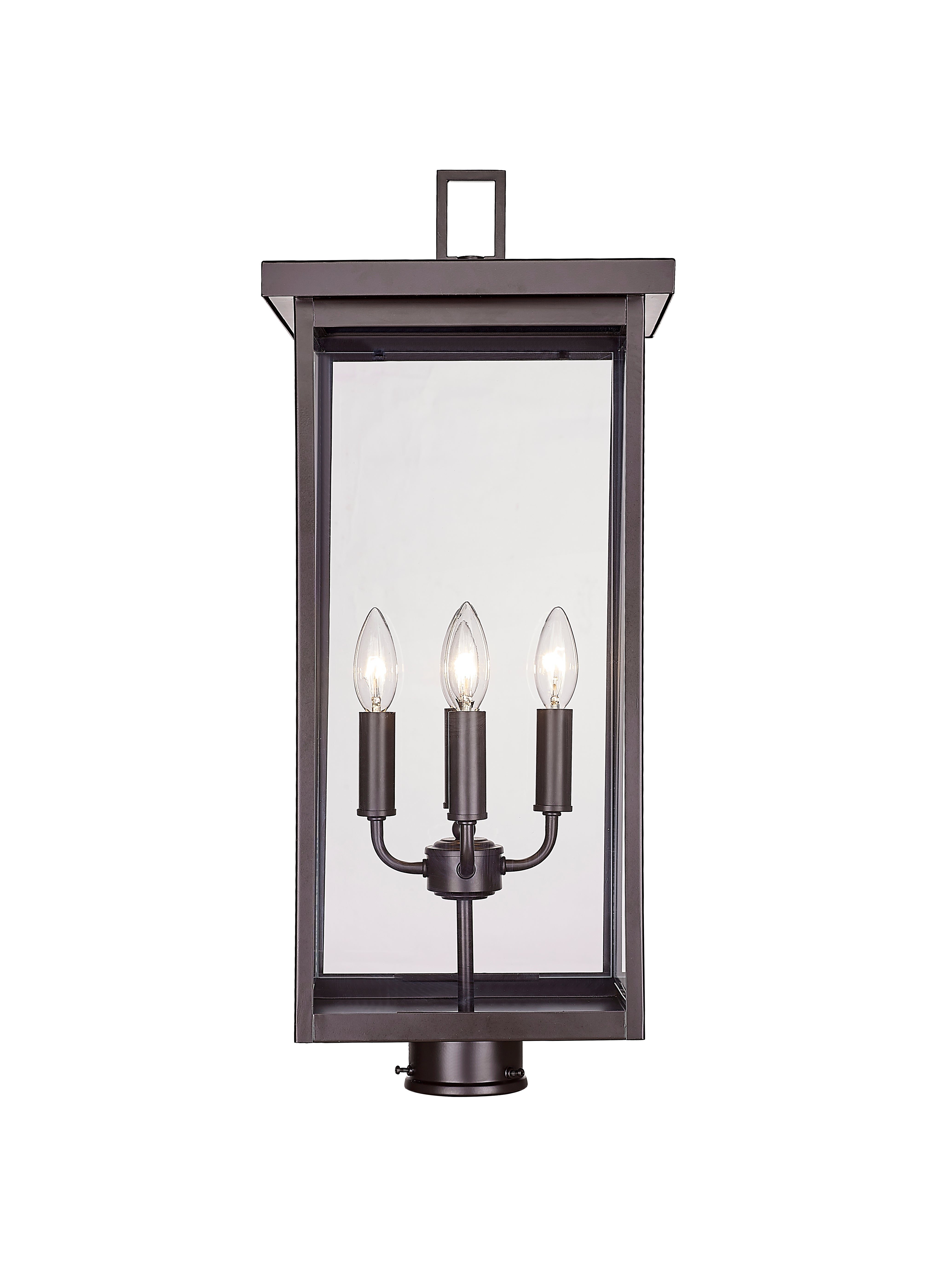 26.25'' Barkeley Powder Coated Bronze 4 Light Post Lantern