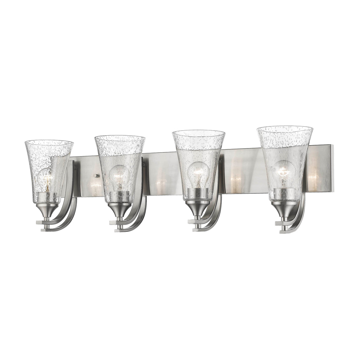 32'' Natalie Satin Nickel 4 Light Bath Vanity