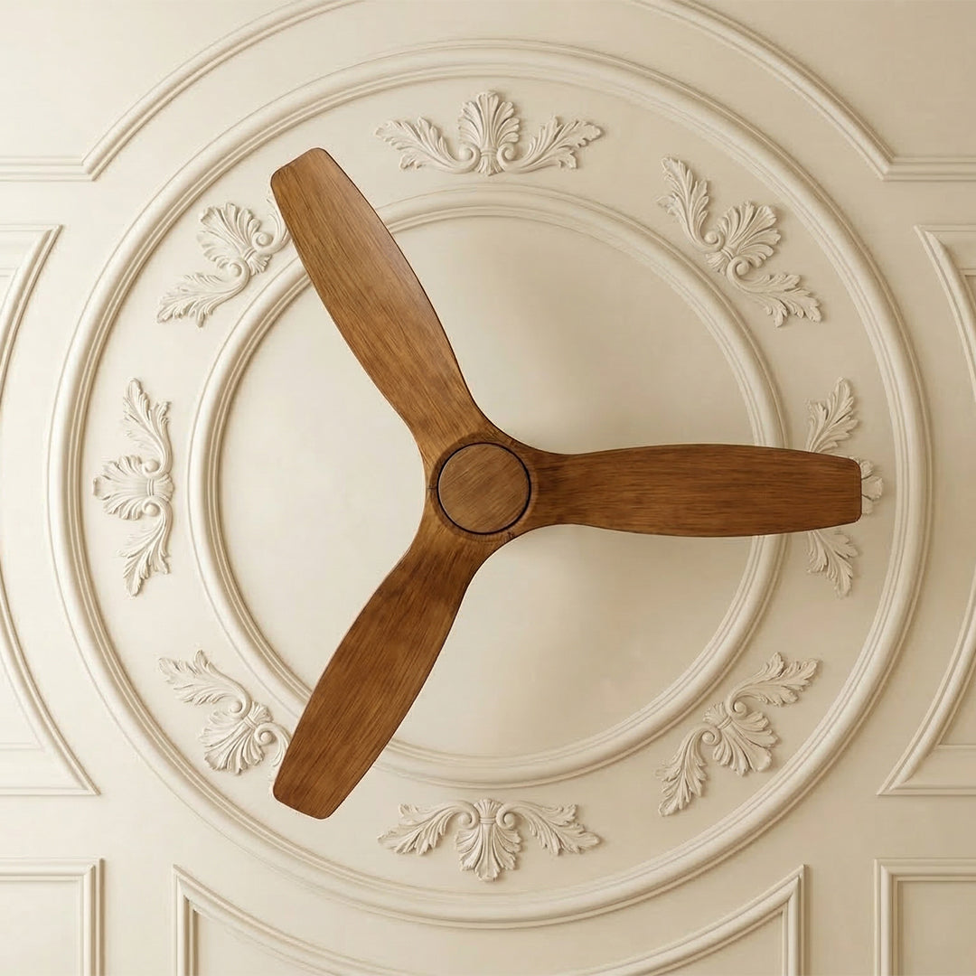 52 Inch Indoor Outdoor DC Fan in Dark Koa with Remote