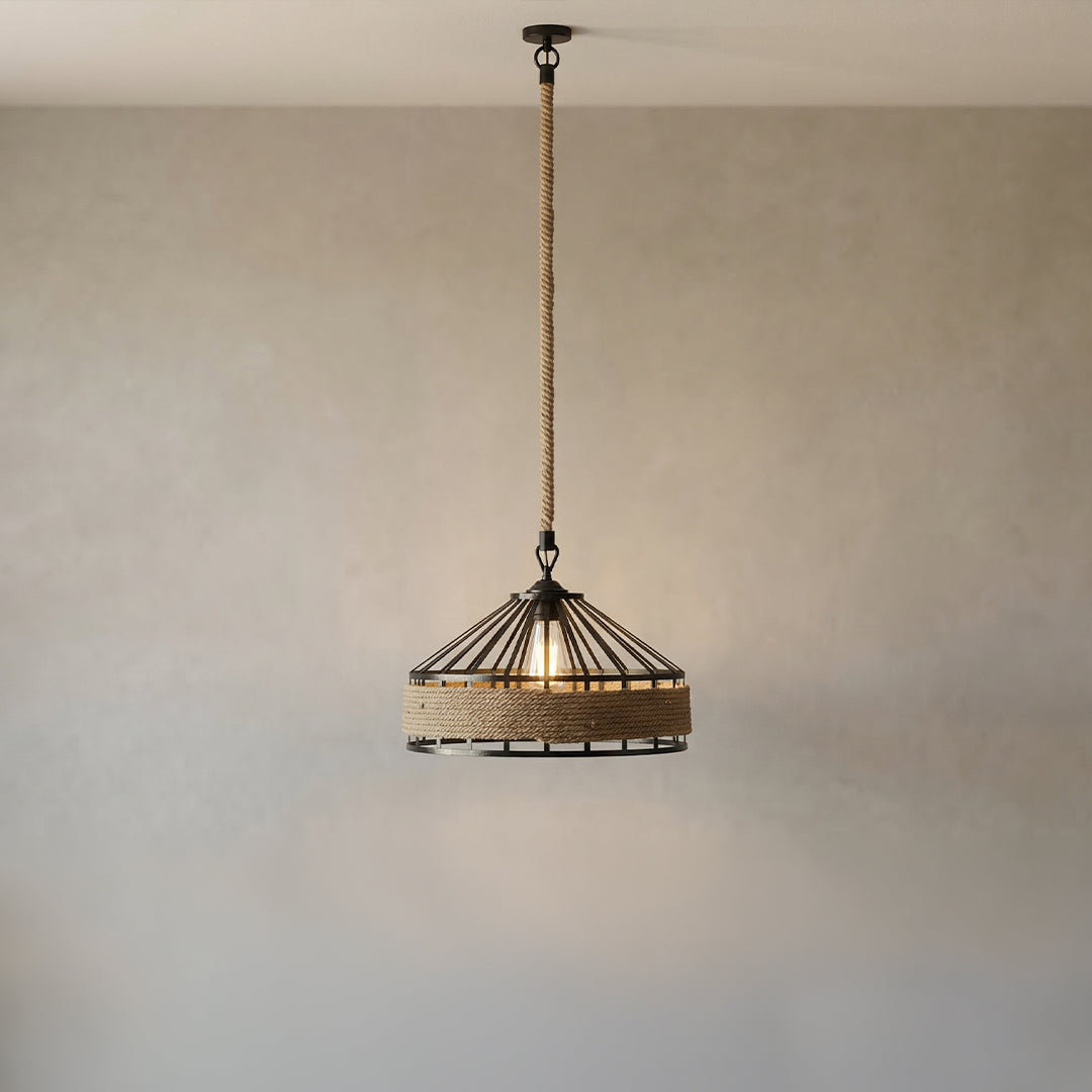 Padma 1 Light Down Black Pendant Light