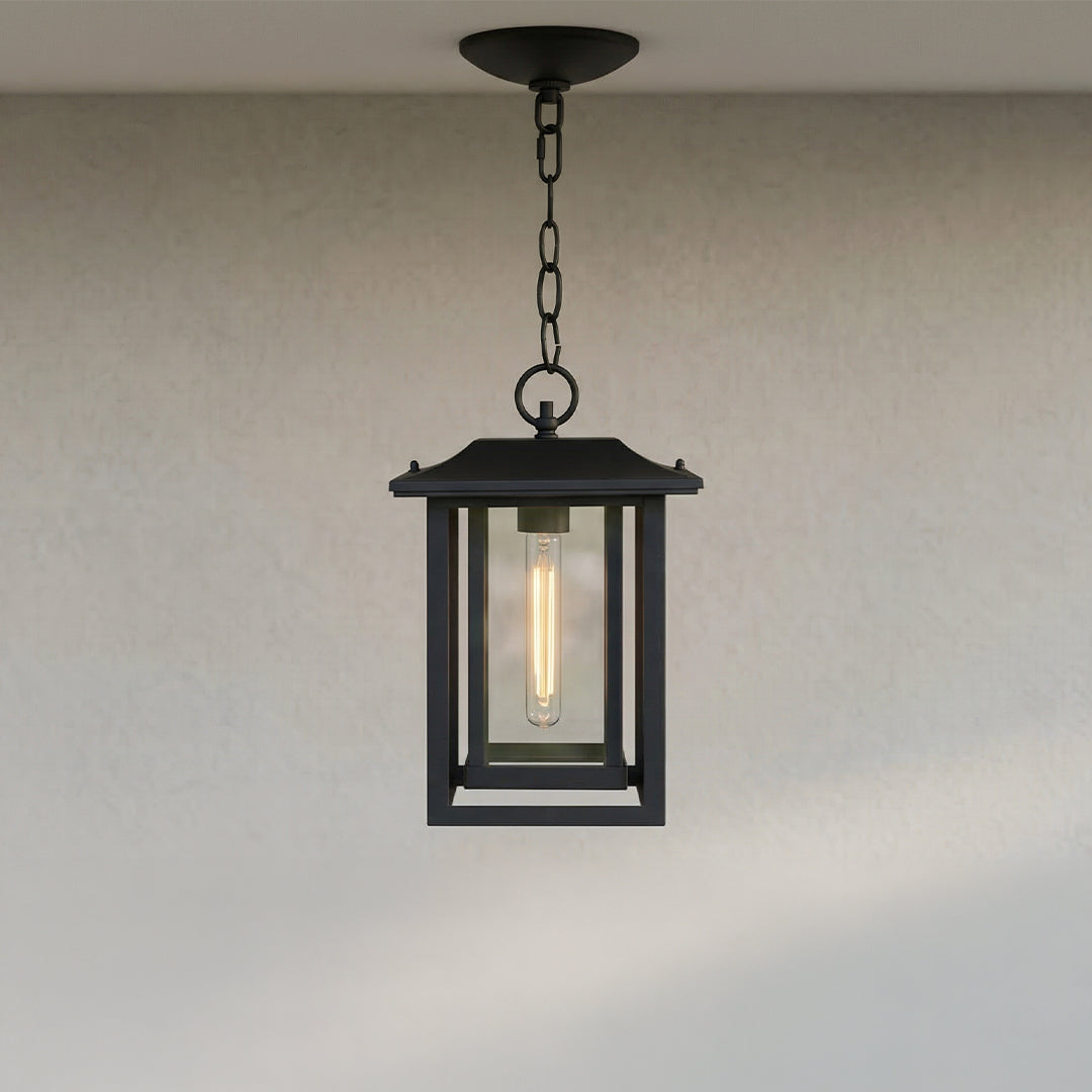 Winfield 1 Light Black Outdoor Pendant Hanging Lantern