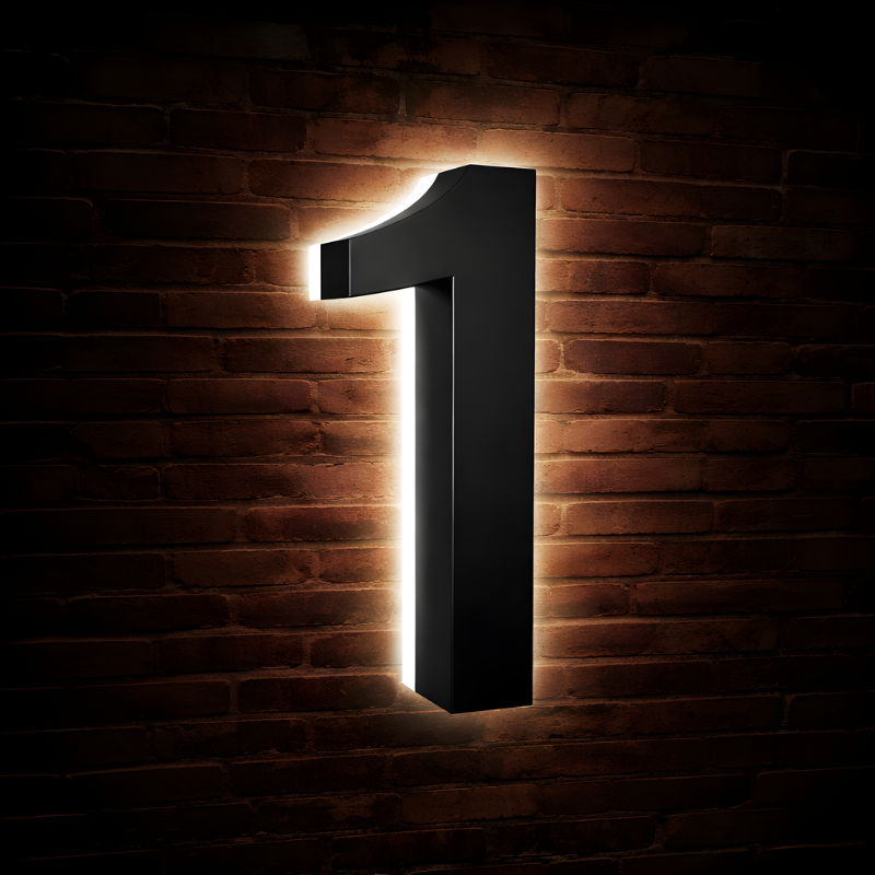 Illuminated Address Numbers - Stainless Steel - 6000K