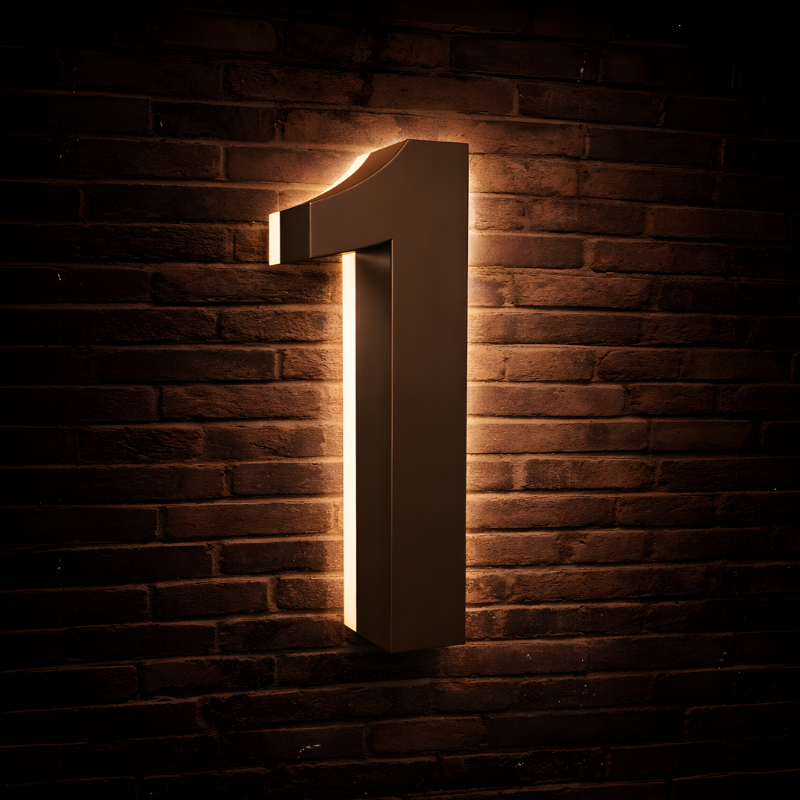 Illuminated Backlit House Numbers – Weather-Resistant LED Address Signs