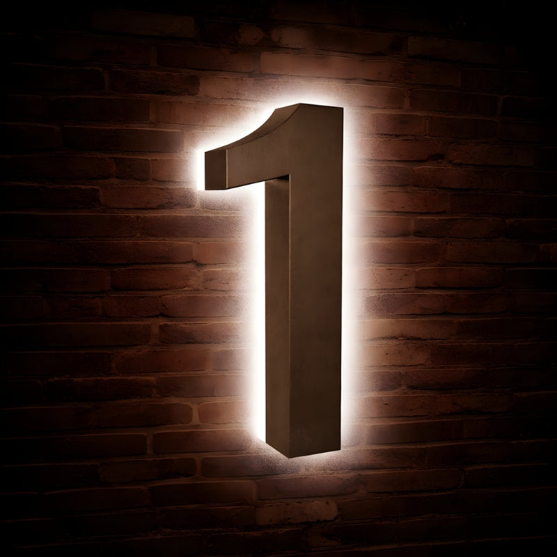 Illuminated Address Numbers - Stainless Steel - 6000K