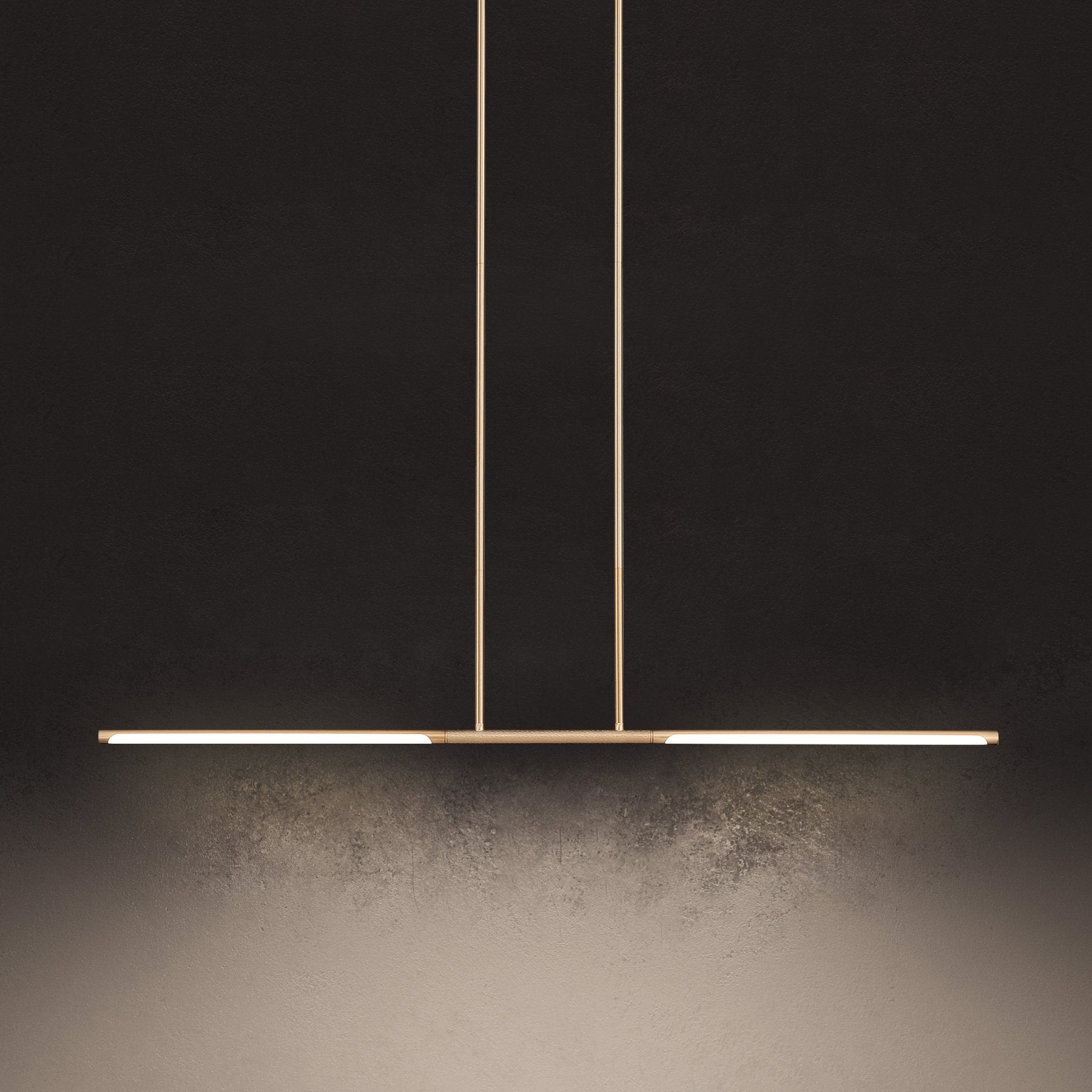Overture 48-inch 2-light Champagne Gold 5CCT LED Linear Chandelier