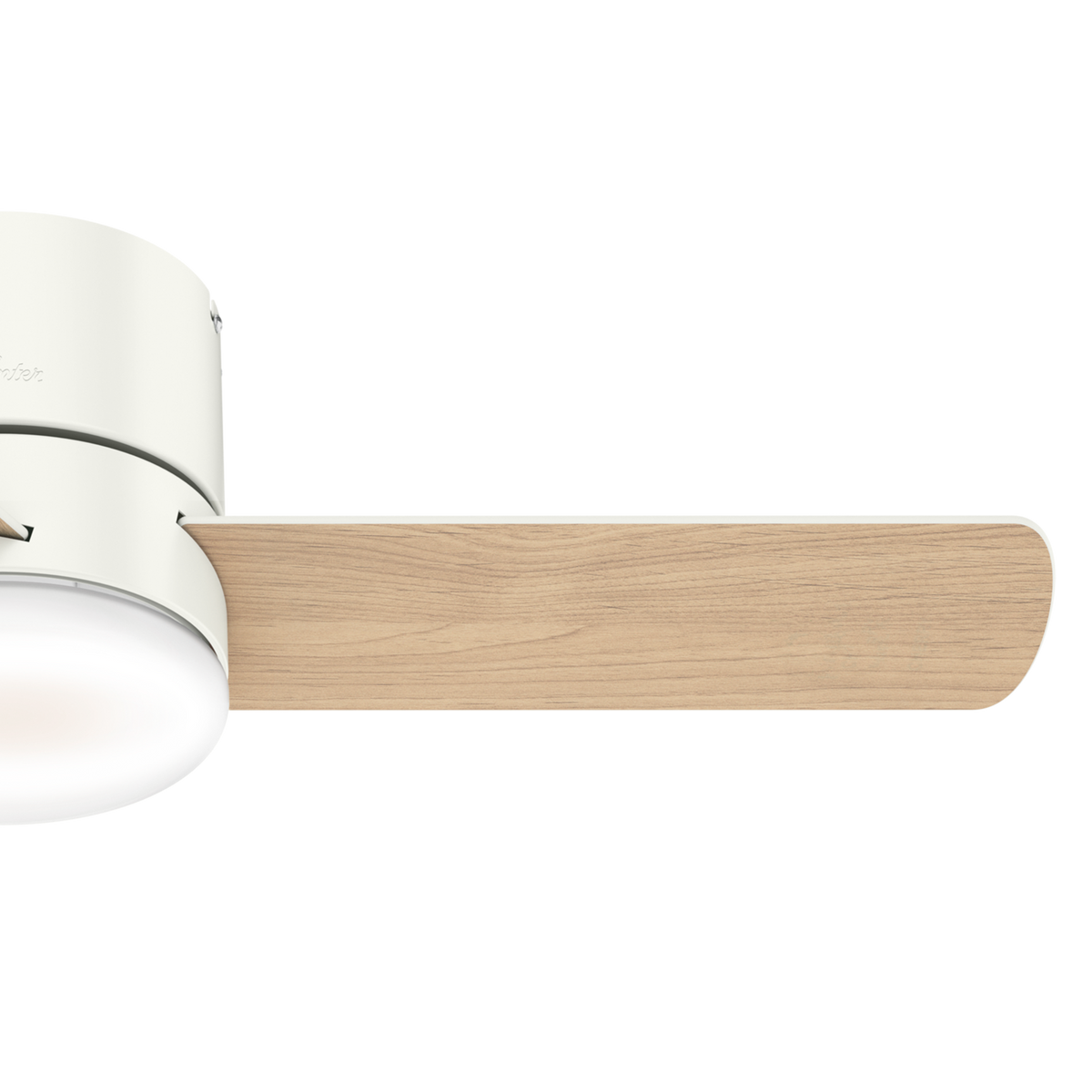 44 inch Minimus Fresh White Low Profile Ceiling Fan with LED Light Kit and Handheld Remote