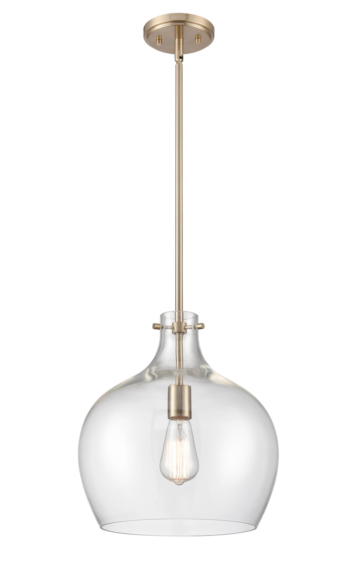 13-inch Modern Gold 1-Light Pendant Light
